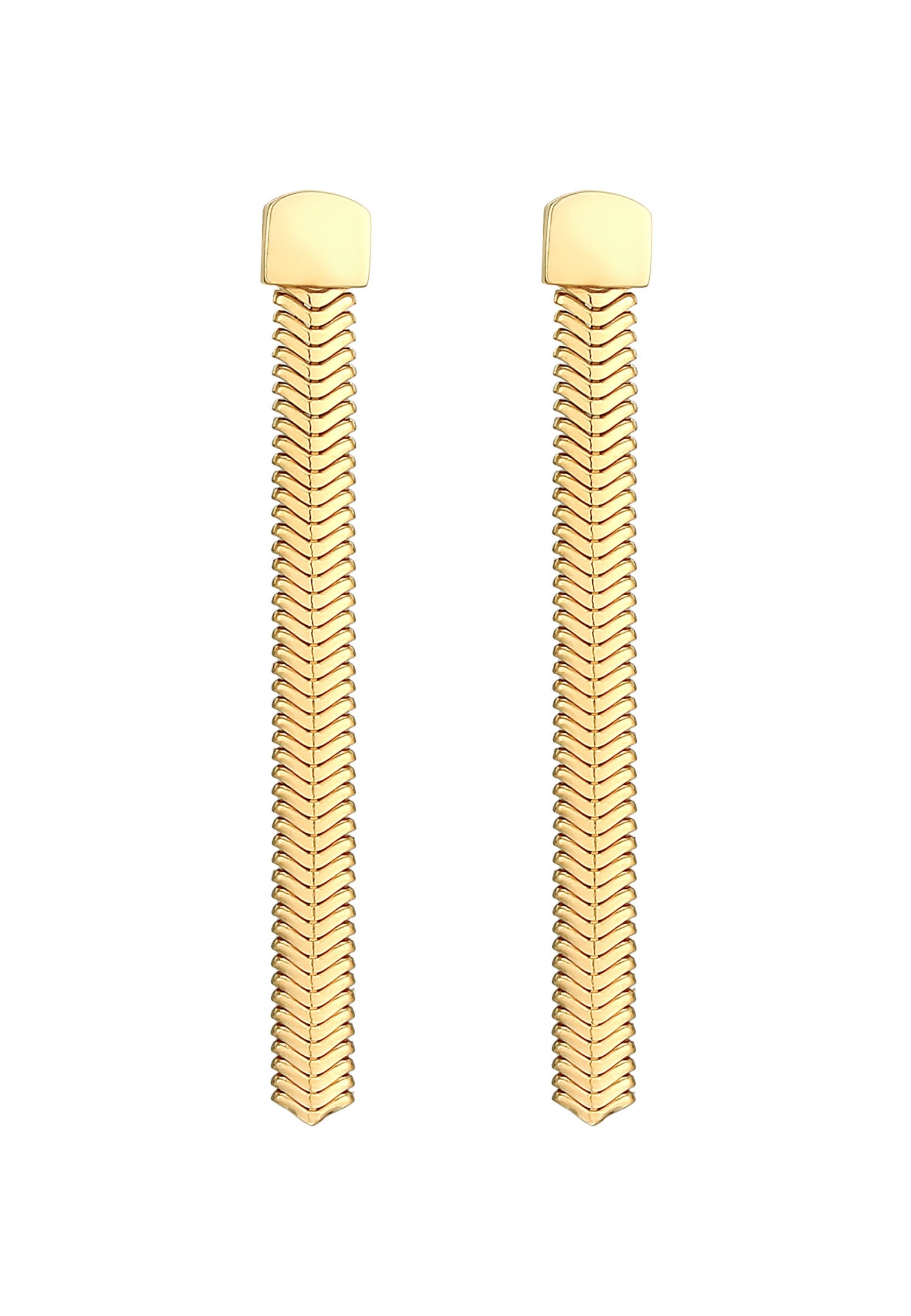 Elli Premium Paar Ohrstecker »Hänger Kette Fischgräte Trend 925 Silber«