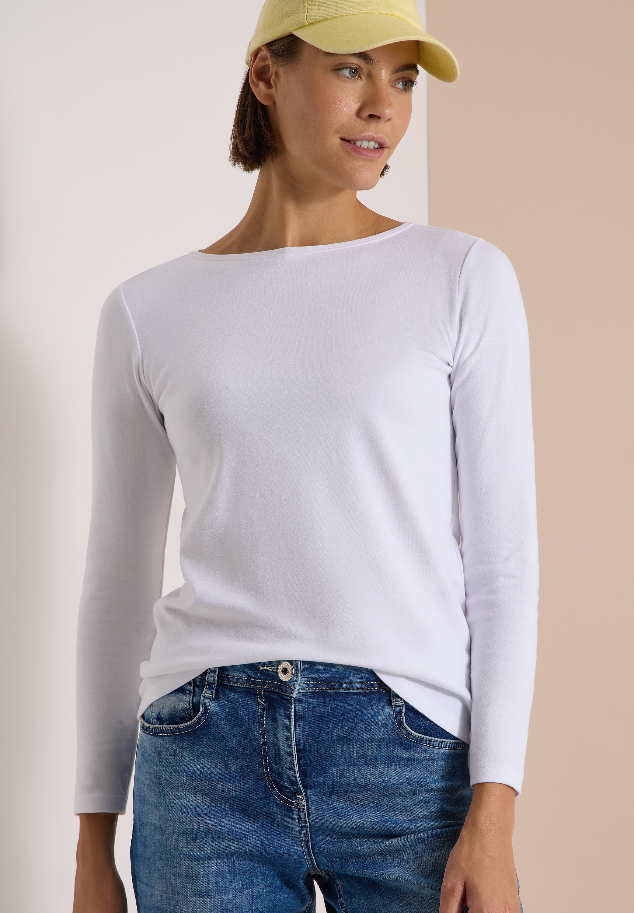 Cecil Langarmshirt aus reiner Baumwolle