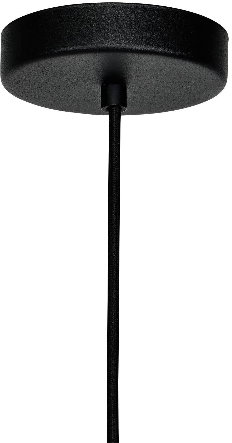 EGLO Pendelleuchte »Hängeleuchte ROMAZZINA, exkl. E27, Stahl in schwarz, Pendellampe«, 1 flammig, Leuchtmittel E27 | ohne Leuchtmittel, Esszimmerlampe, 110x32,5 cm (HxD), 1-flammig, modern, minimalistisch