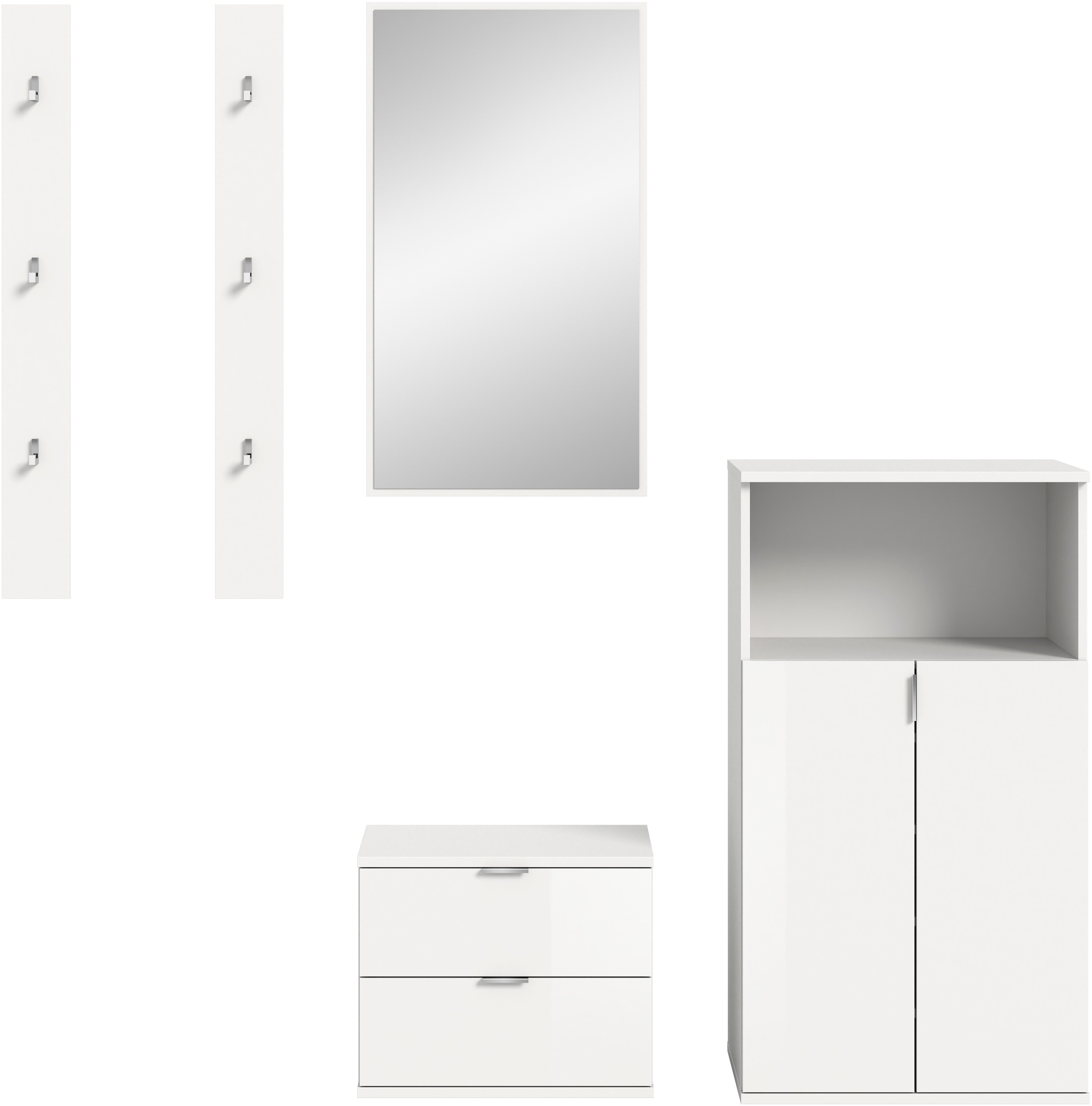 INOSIGN Garderoben-Set, (4 St.), Trondheim, Garderobenset 4-tlg.Breite 179 cm, Flur, Diele, Kombination