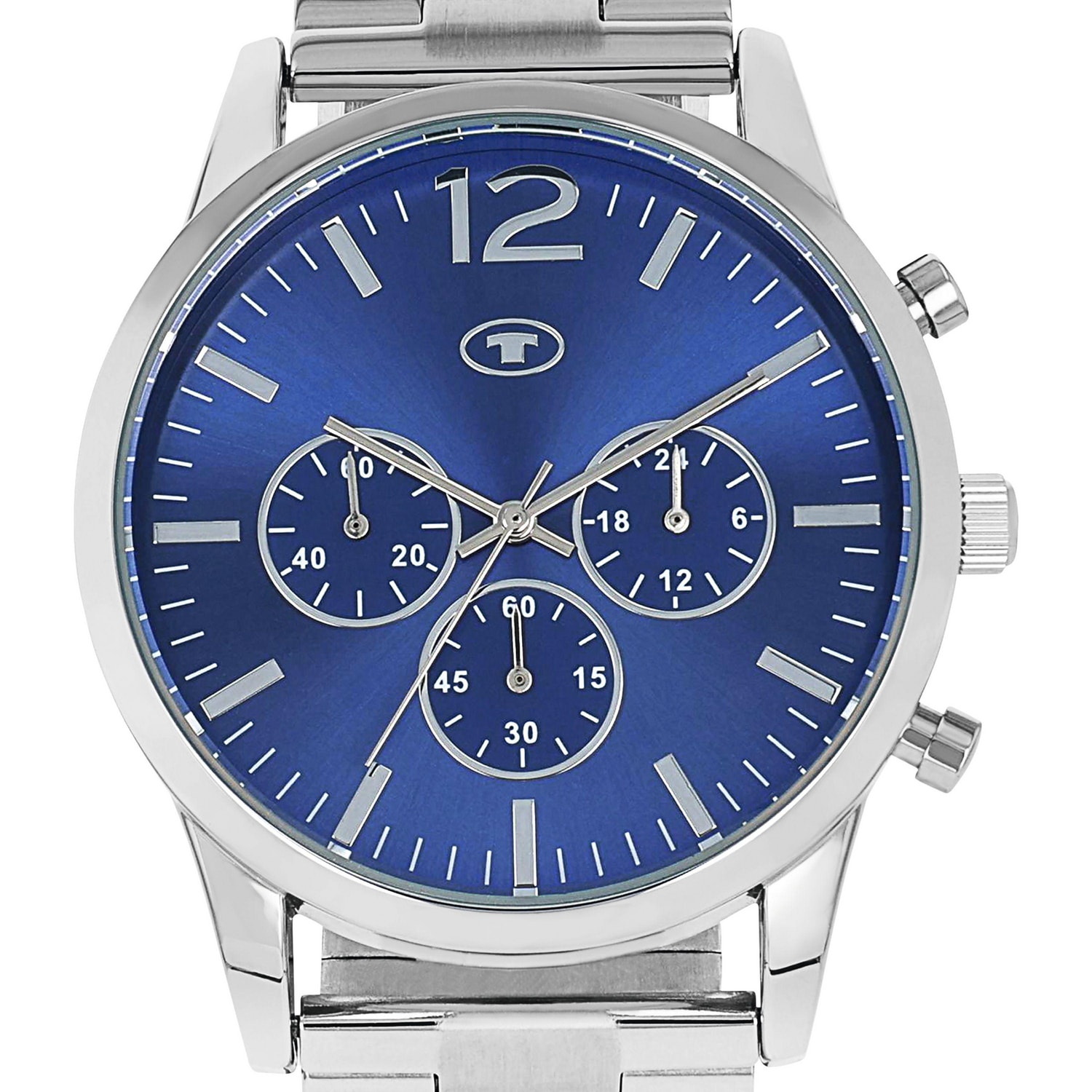TOM TAILOR Chronograph Quarzuhr, Armbanduhr, Herrenuhr, Edelstahlarmband, analog