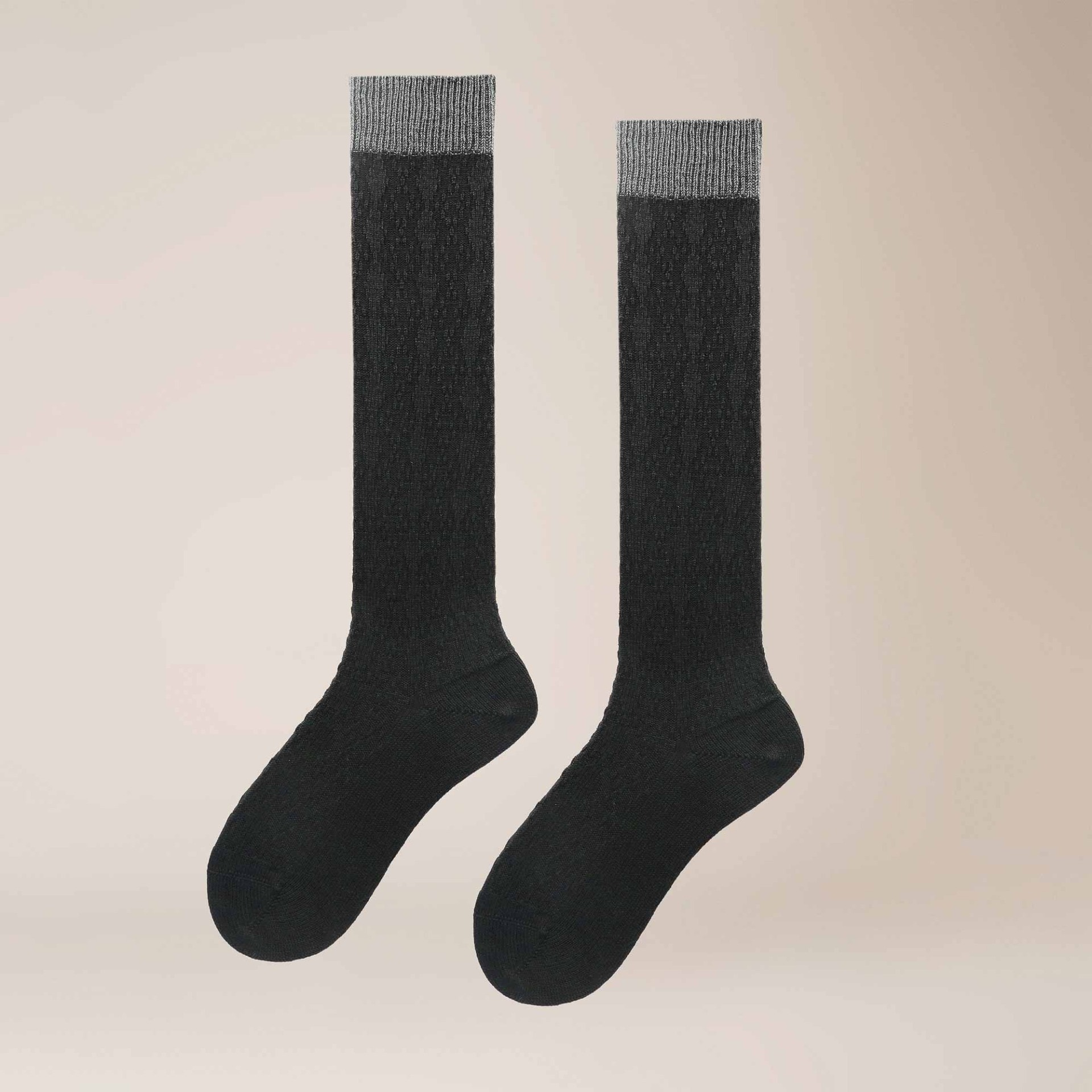KUNERT Kniestrümpfe "Kniestrumpf Heritage Structure Socks" Trachten-Kniestrümpfe mit Merinowolle