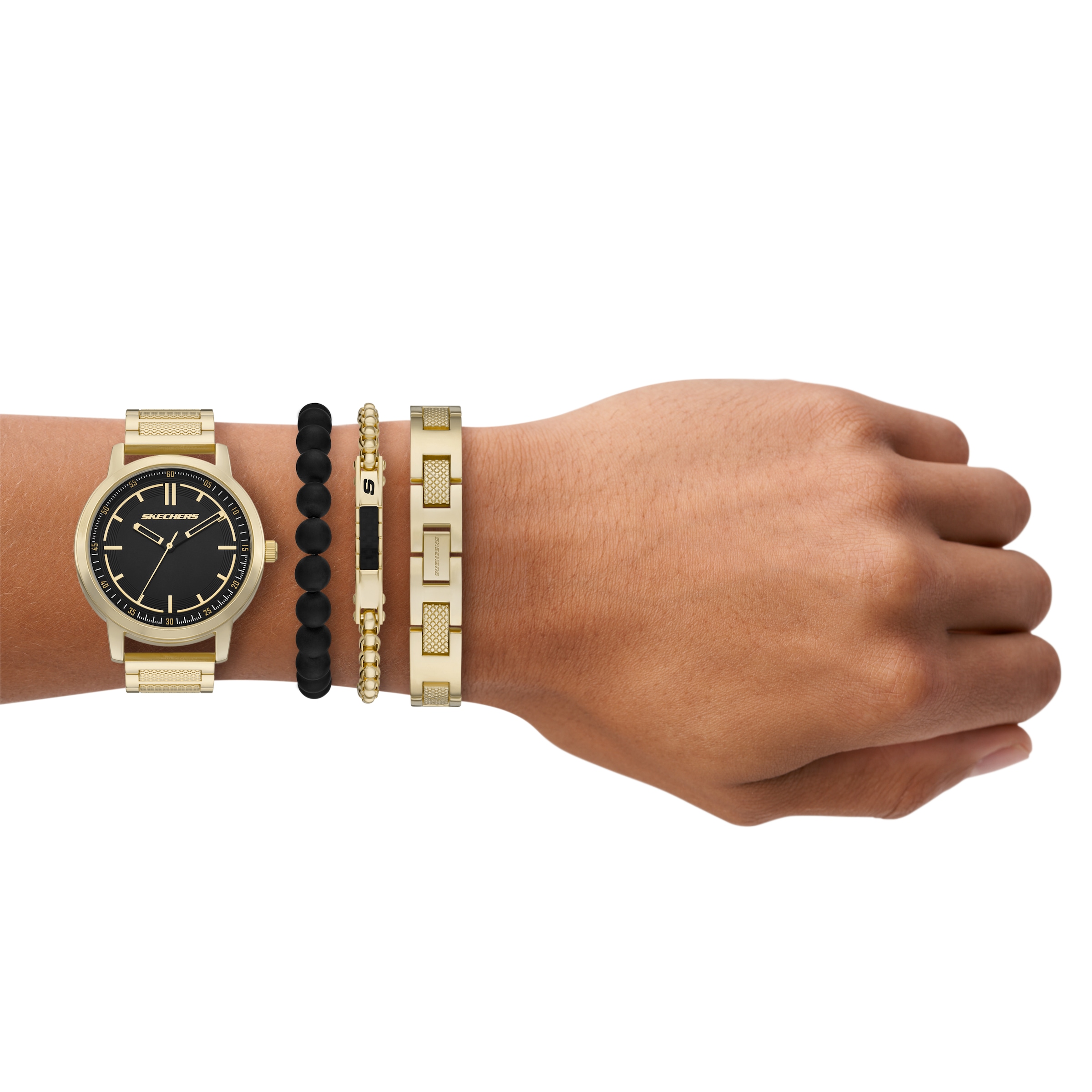 Skechers Quarzuhr »Textured Bracelet Set« Armbanduhr, Ideal auch als Geschenk, analog