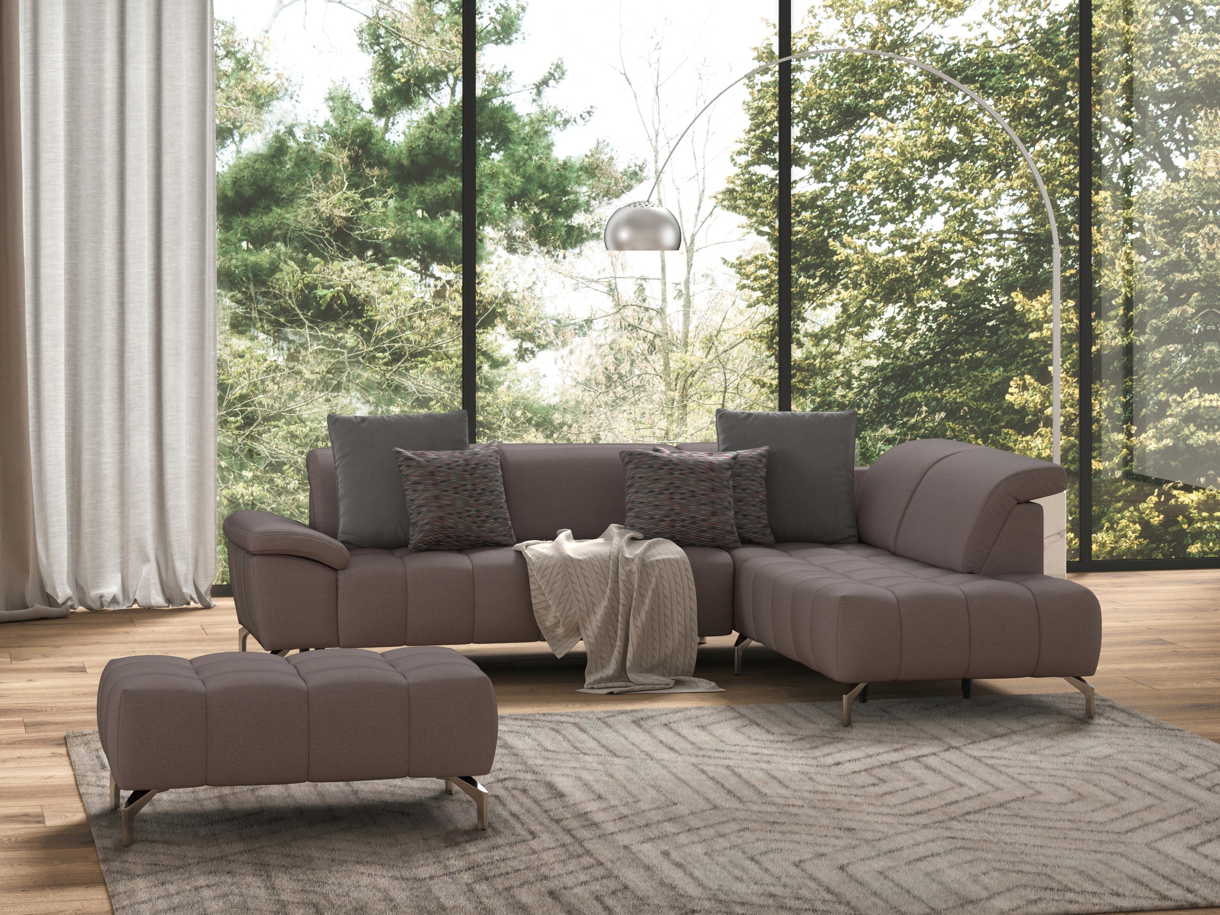 sit&more Hocker »Cool«, mit silberfarbenen Füßen