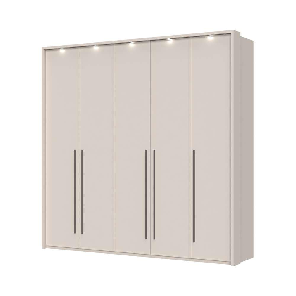 OTTO home Drehtürenschrank "Opera mit oder ohne Kranz inkl. LED-Bel.,B 227,272,317 oder 362 cm" UV lackiert, Soft Close Funktion, Höhenverstellbare Füße