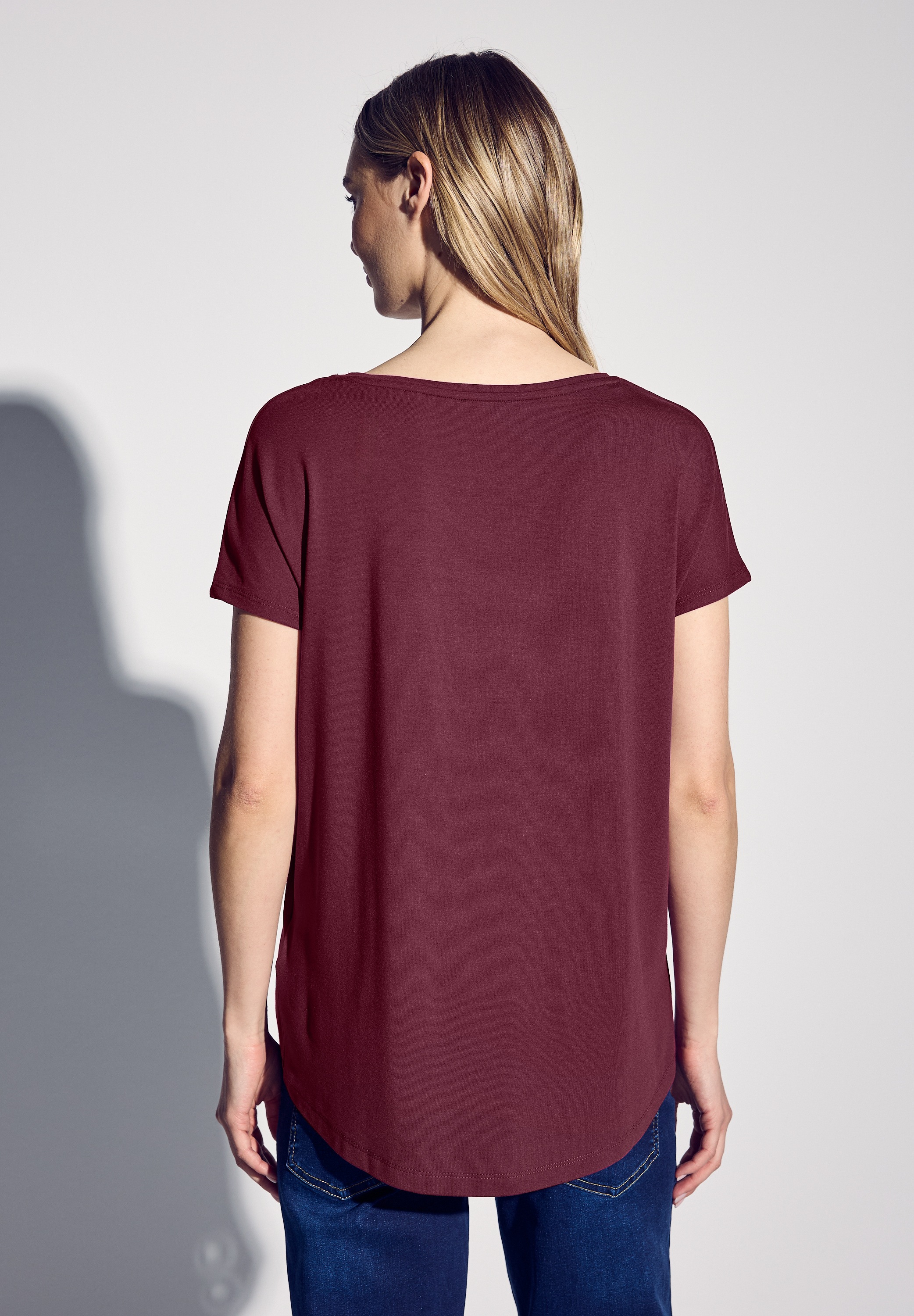 STREET ONE T-Shirt, mit U-Boot-Ausschnitt