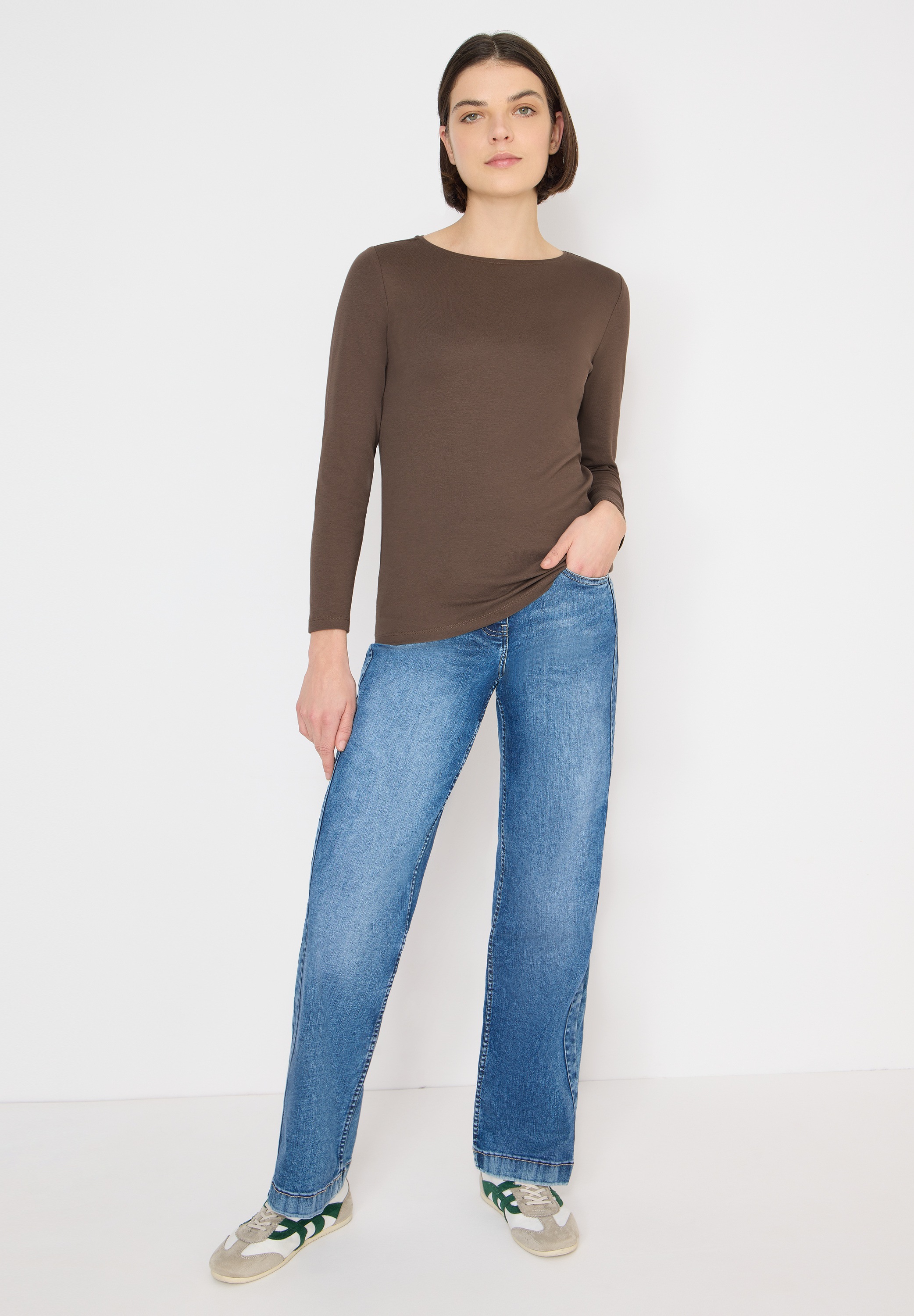 Cecil Langarmshirt aus reiner Baumwolle