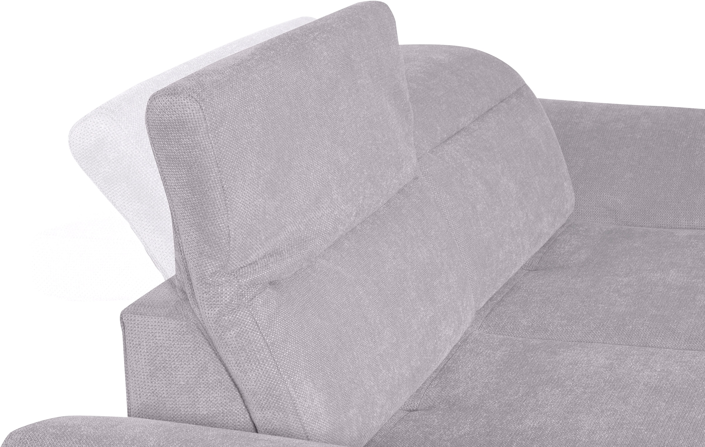 sit&more 2,5-Sitzer »Percy«, 12 cm Fußhöhe, Sitztiefenverstellung, wahlweise Kopfteilverstellung