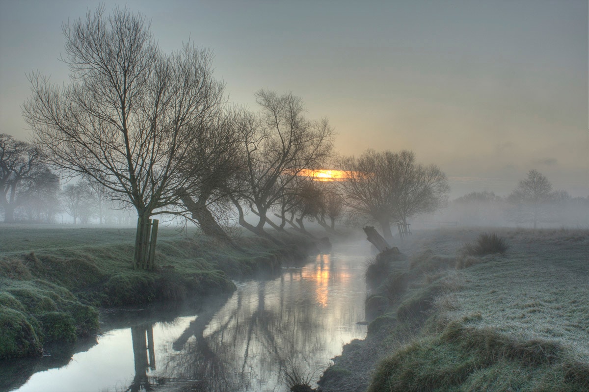 Papermoon Fototapete "Nebel Landschaft"