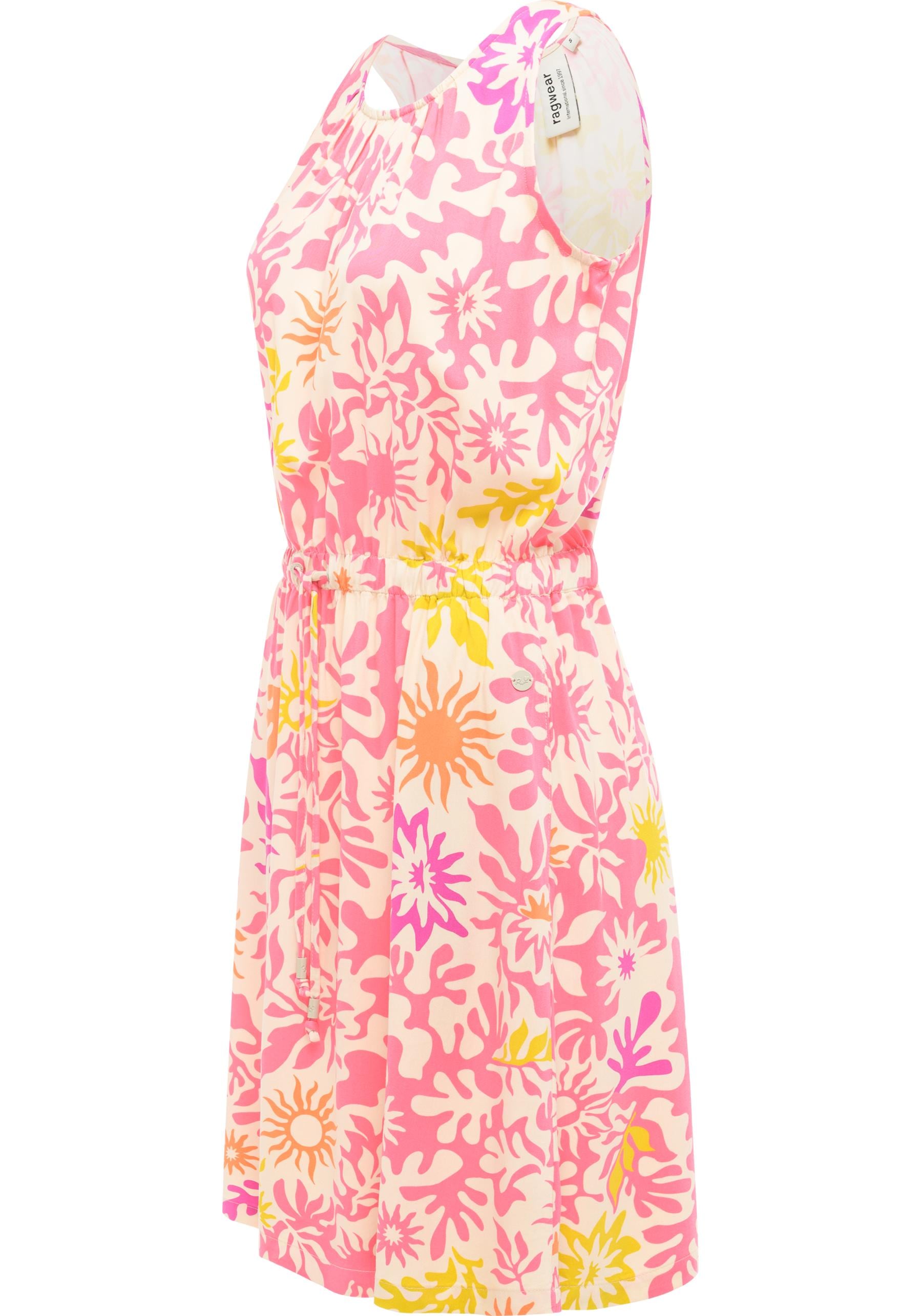 Ragwear Blusenkleid »Sanai Print YOUMODO« Eingrifftaschen Sommerkleid mit Schnürung und modischem Print