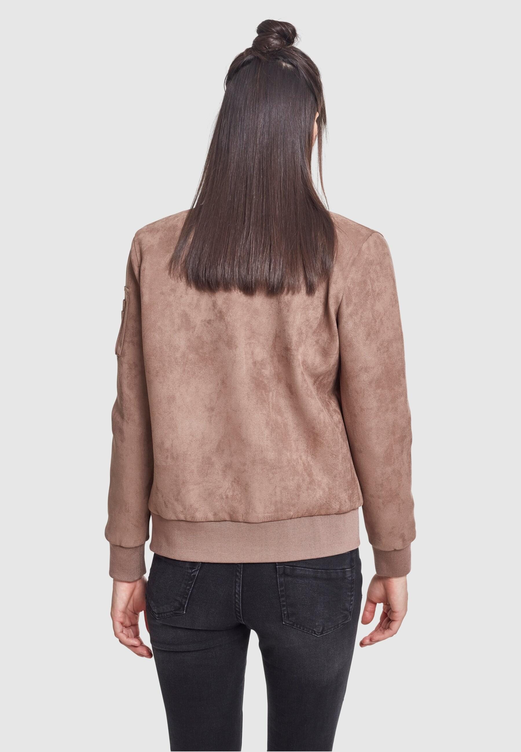 URBAN CLASSICS Bomberjacke »Urban Classics Damen Ladies Imitation Suede Bomber Jacket«, (1 St.), ohne Kapuze