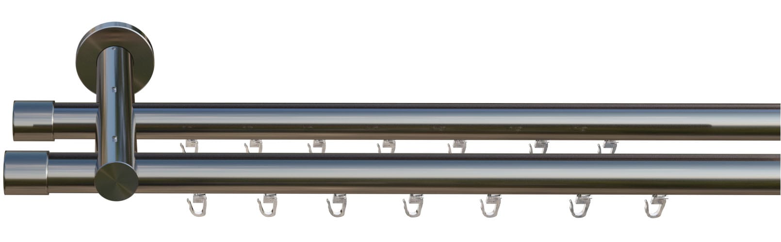 indeko "Consul" Ø 16 mm 1 läufig-läufig Wunschmaßlänge Innenlauf Komplett-Set inkl. Gleitern und Montagematerial