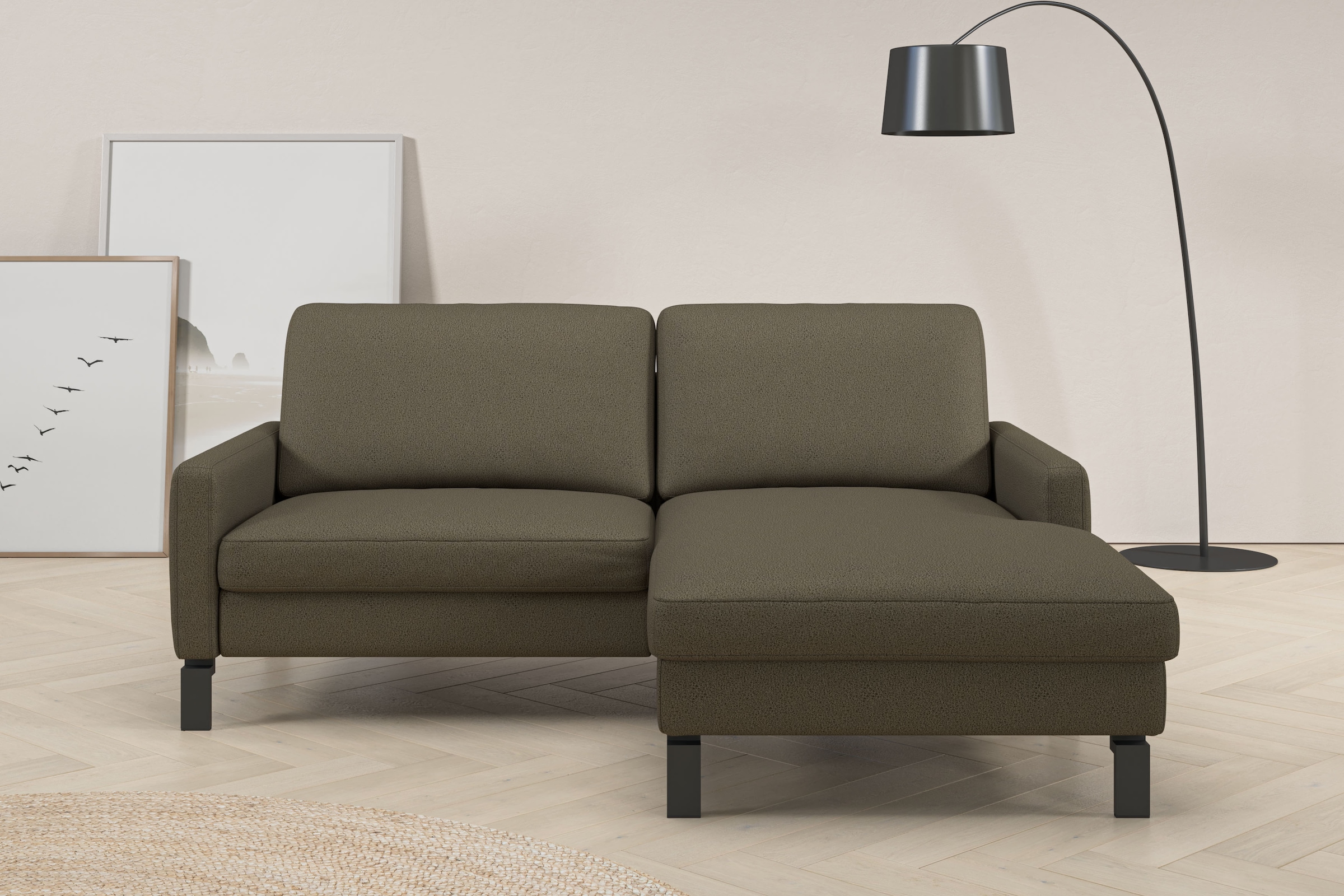 Home affaire Ecksofa "Lecce, L-Form, Federkernpolsterung, Breite 194 cm" inkl. saugroboterfreundliche Höhe & schmale Armlehnen
