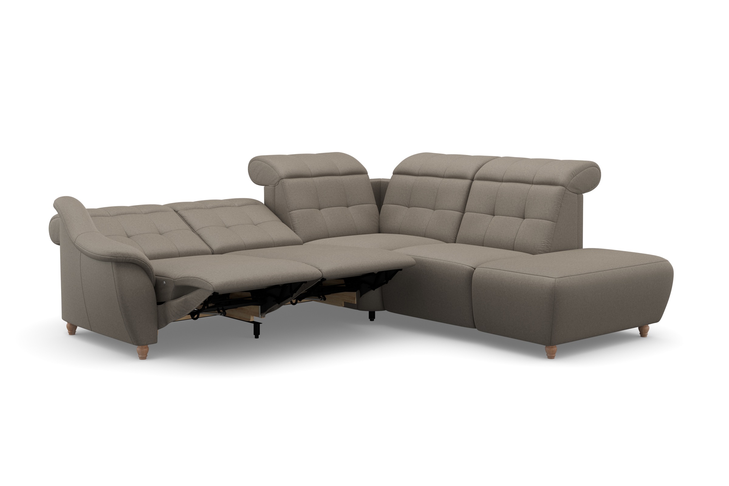 Home affaire Ecksofa »Boston L-Form«, Kopfteilverstellung an jeder Sitzfläche, wahlweise Relaxfunktion