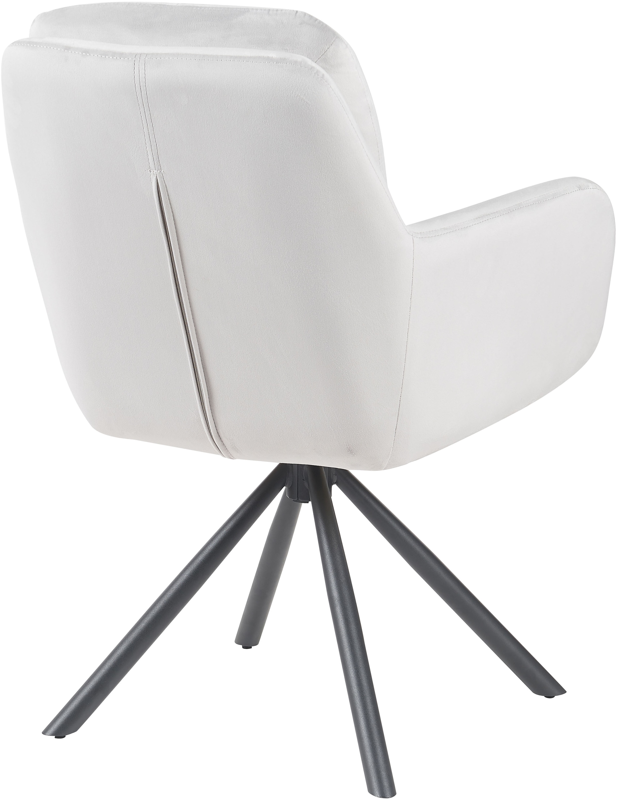 HELA Armlehnstuhl »PARMA« (Set) 2 Stk.2er Pack, 360° drehbar, 4-Fuß, Kissenoptik, Samtvelour, Armlehnen