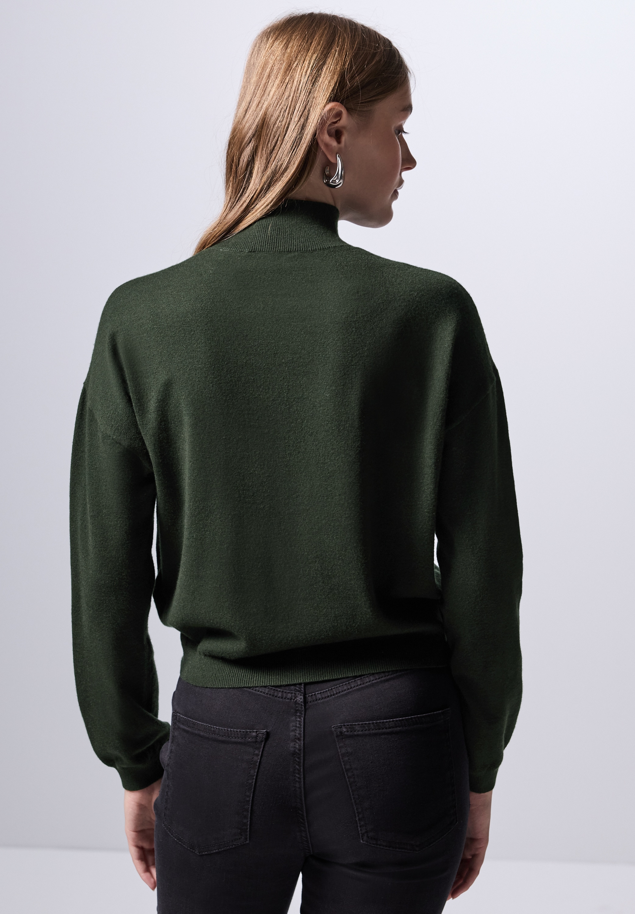 STREET ONE STUDIO Strickpullover, mit Elastiksaum