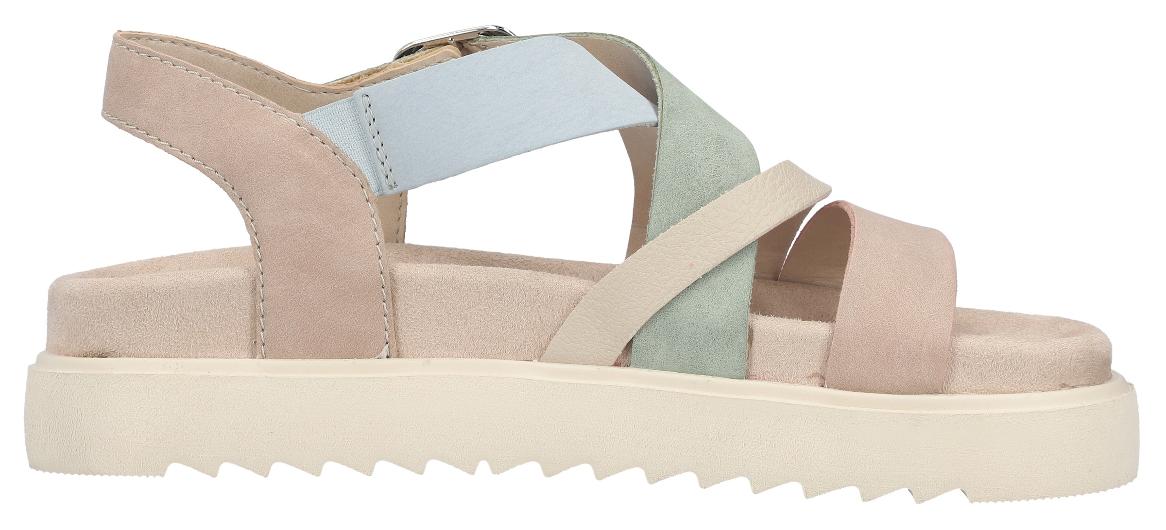 Rieker Plateausandale  Plateausandale, Sommerschuh mit Klett