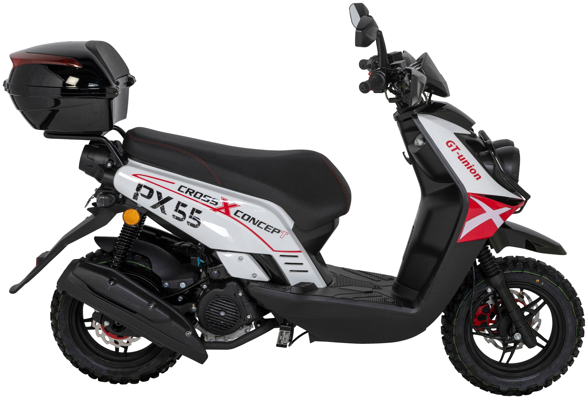 GT UNION Motorroller »PX55 Cross Conzept 45«, 49,6 cm³, 45 km/h, Euro 5, 3 PS, (Set), Luftgekühlter Motor