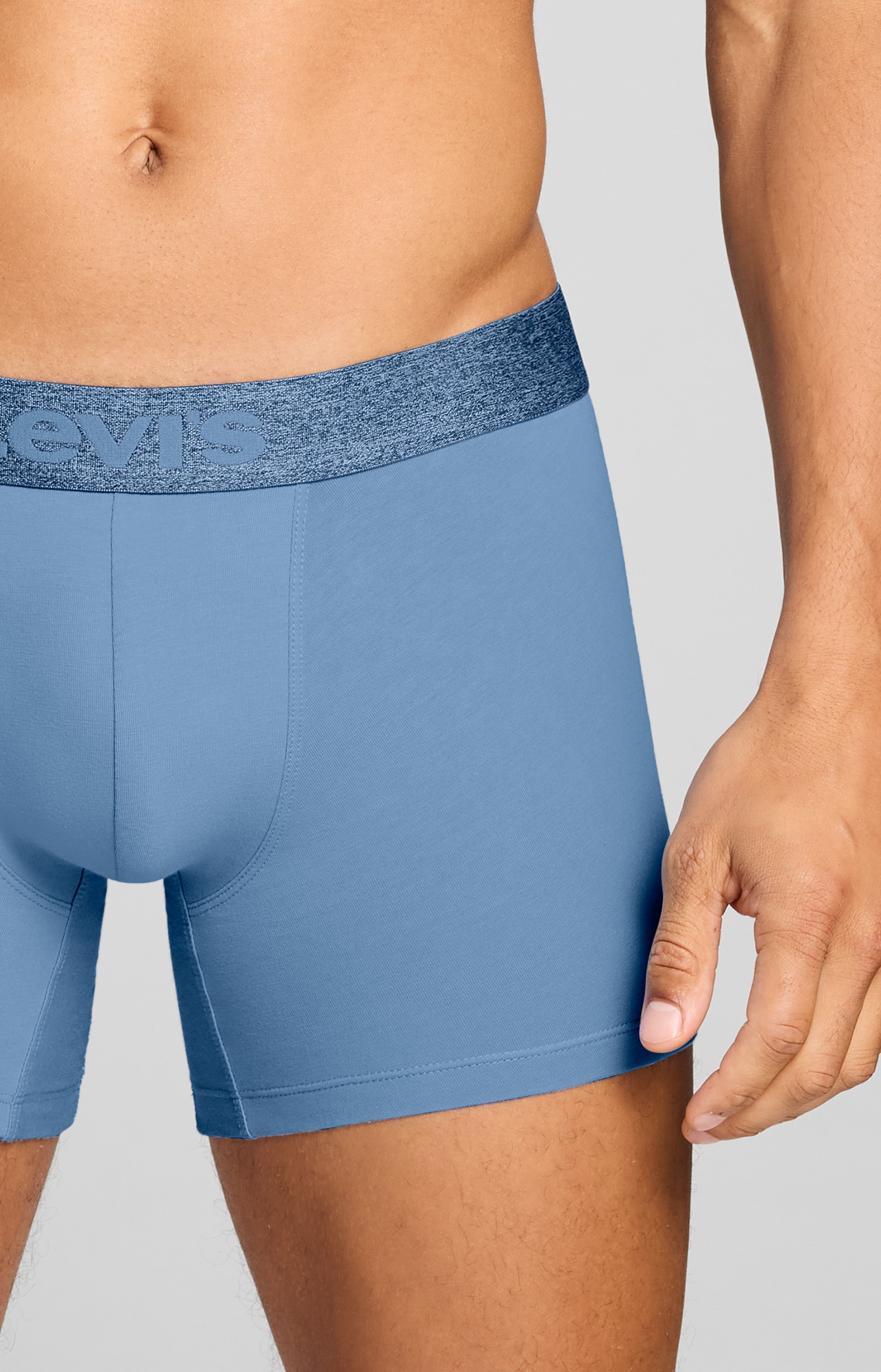 Levi's® Boxer »LEVIS MEN MEL WB BOXER BRIEF« ohne Eingriff, tonaler Logobund, elastisch, Cotton-Mix