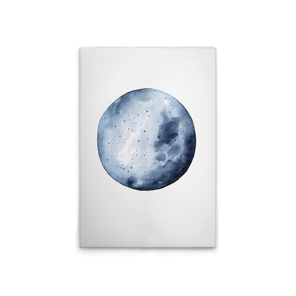 A.S. Création Leinwandbild "Blue Moon - Wandbild Weiß Blau Keilrahmen Kunst günstig online kaufen