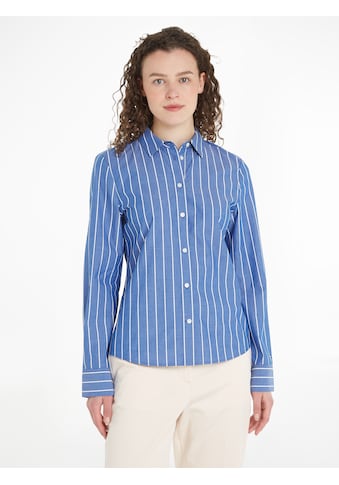 Hemdbluse »BASEBALL STRIPE REGULAR SHIRT«, mit Logostickerei