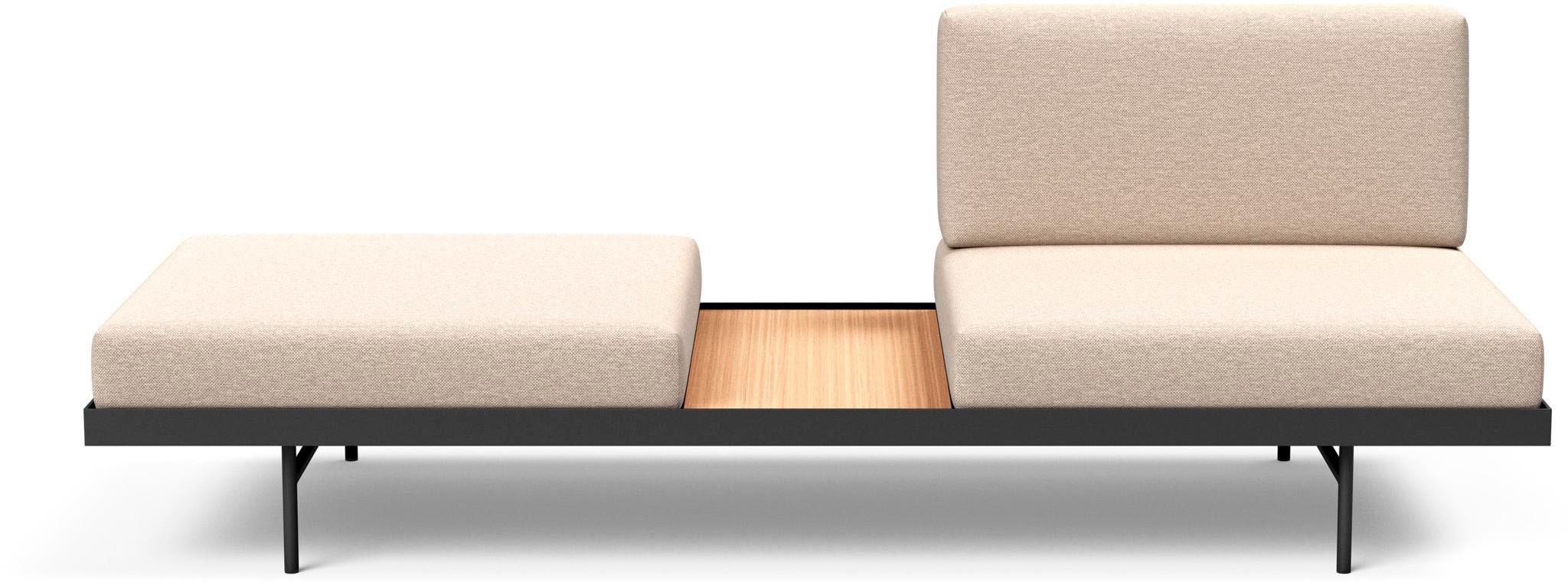INNOVATION LIVING ™ Relaxliege »PURI«, Daybed mit integrierter Holzablage, flexible Aufteilung
