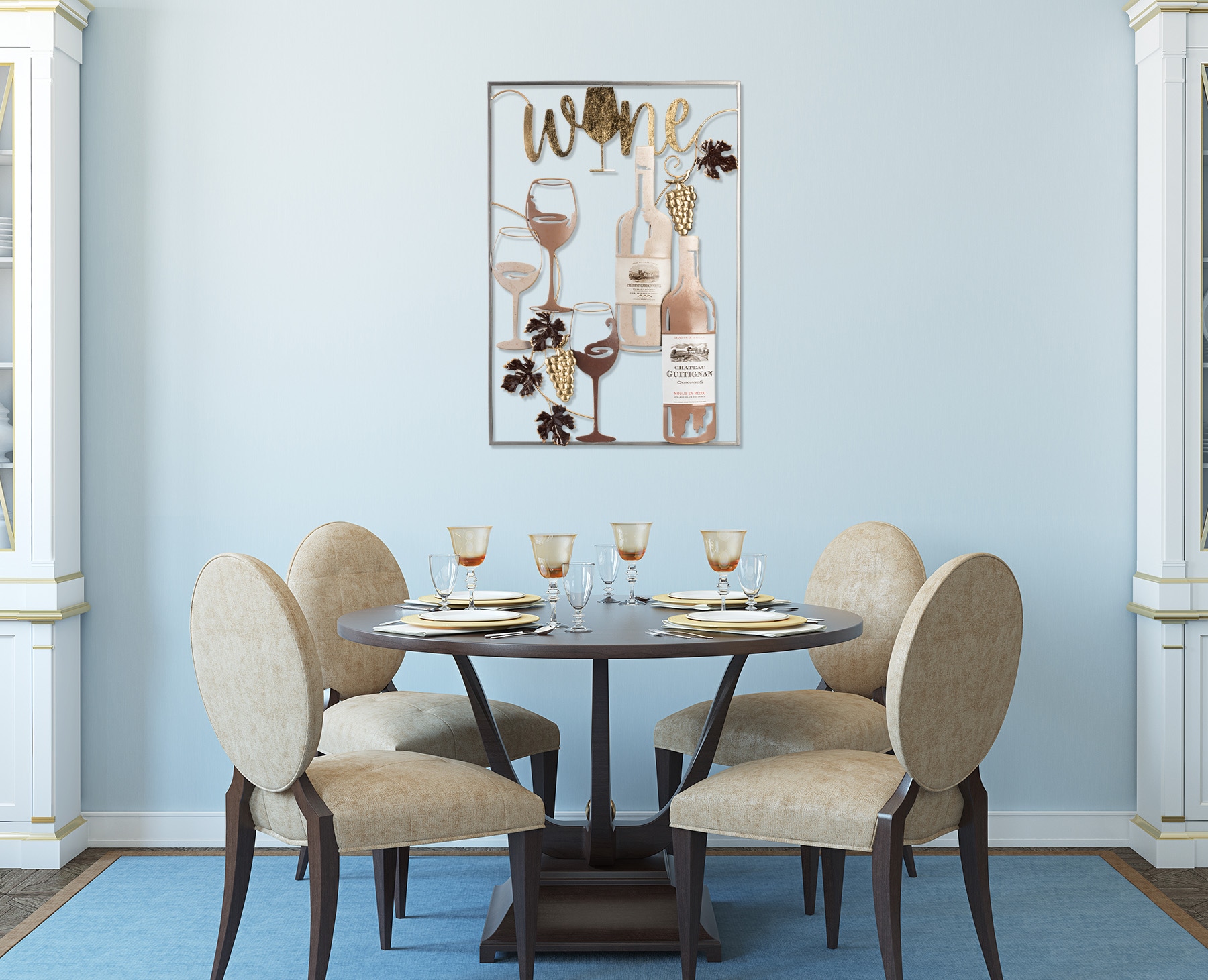 Bönninghoff Metallbild »WEIN 51x74 cm – Deko modern«