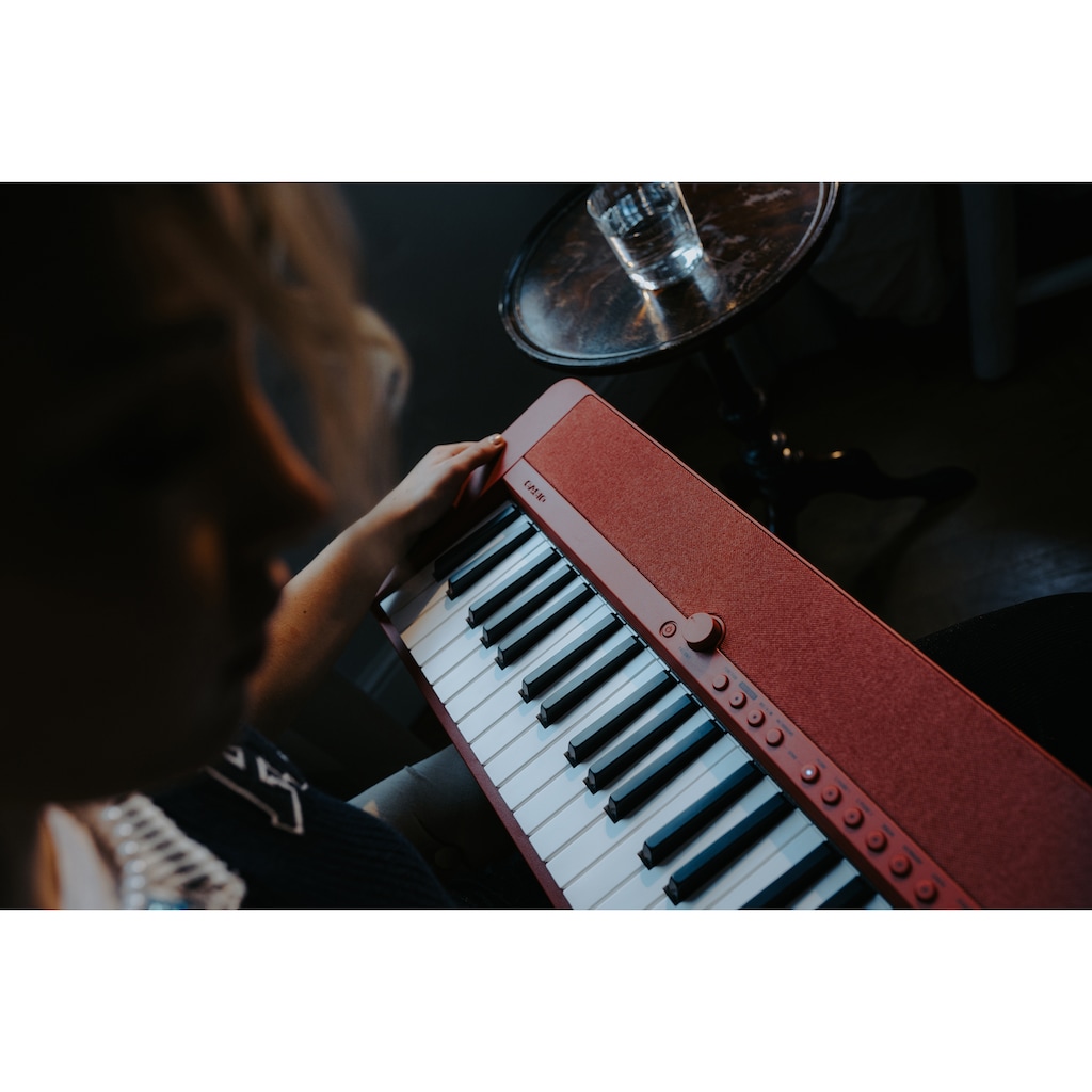 CASIO Keyboard »Piano-Keyboard CT-S1RDSP«, ideal für Piano-Einsteiger und Klanggourmets; inkl. Sustainpedal und Netzteil