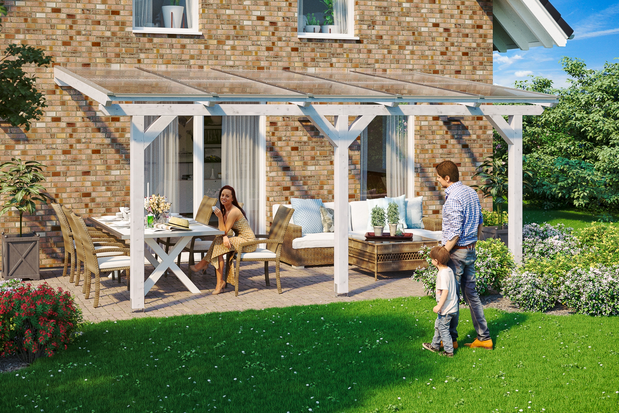Skanholz Terrassendach »Andria«, Leimholz