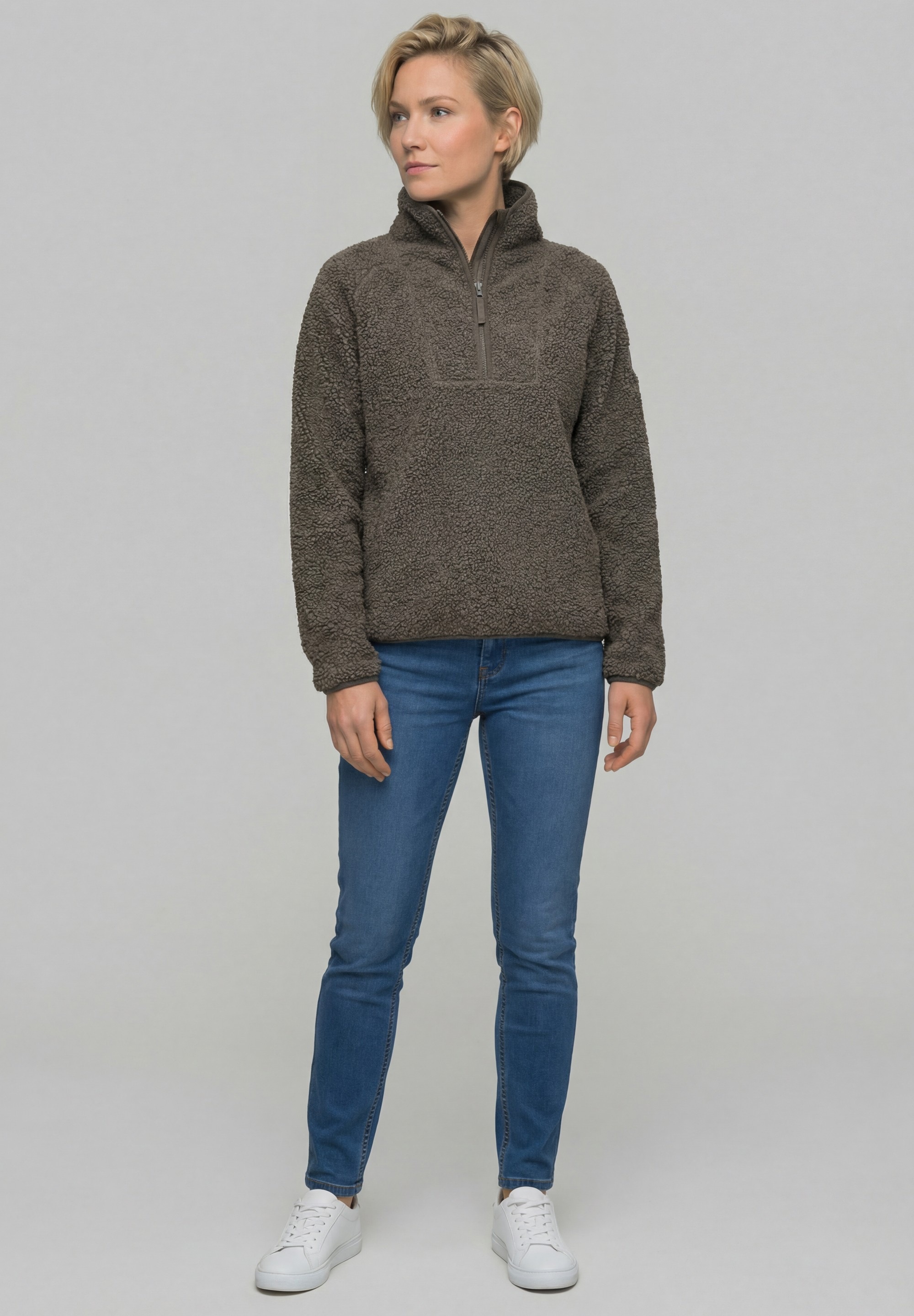 Derbe Fleecejacke »Kuschelby Troyer« ohne Kapuze Fleecepullover, Halfzip, warm, gemütlich