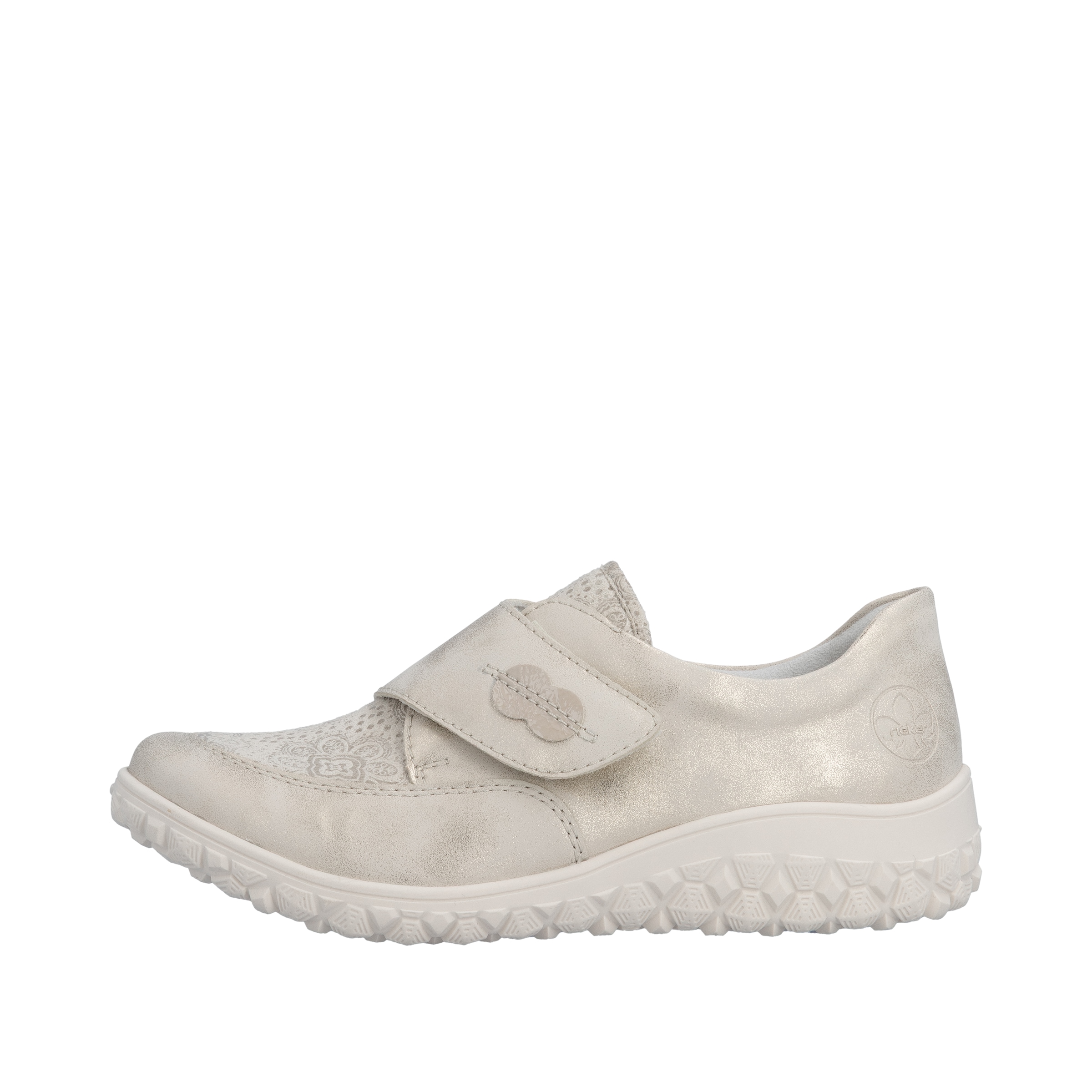 Rieker Klettschuh  Slipper, Halbschuh mit floralem Druck