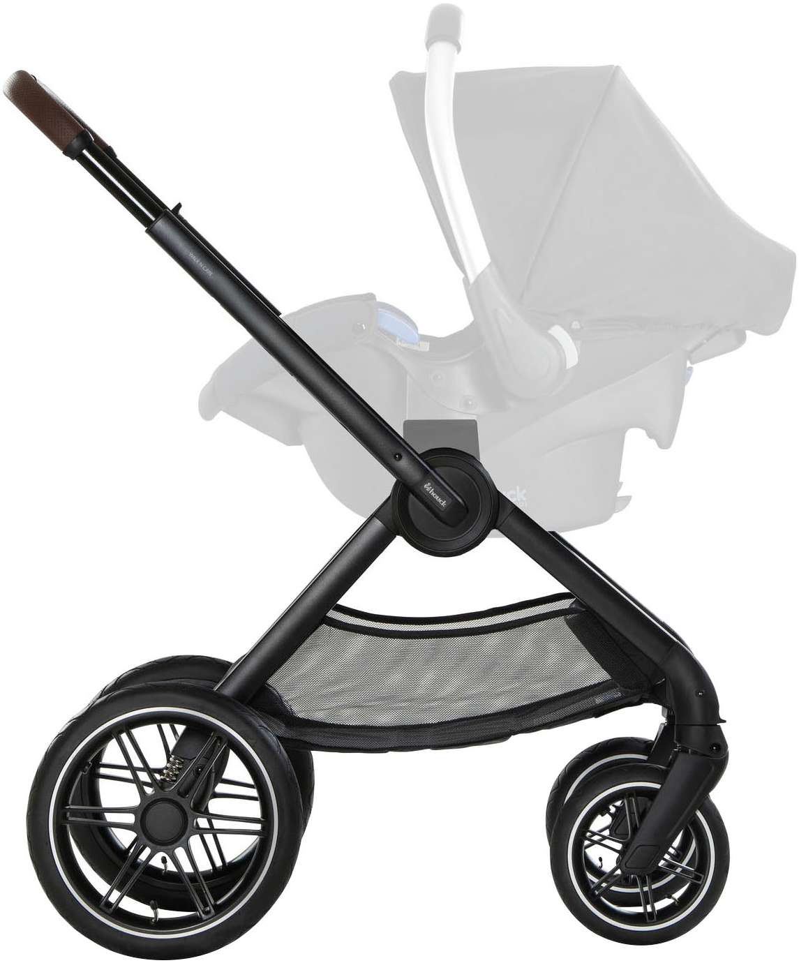 Hauck Kombi-Kinderwagen »Walk N Care Air Set, black«, 22 kg, belastbar bis 22 kg