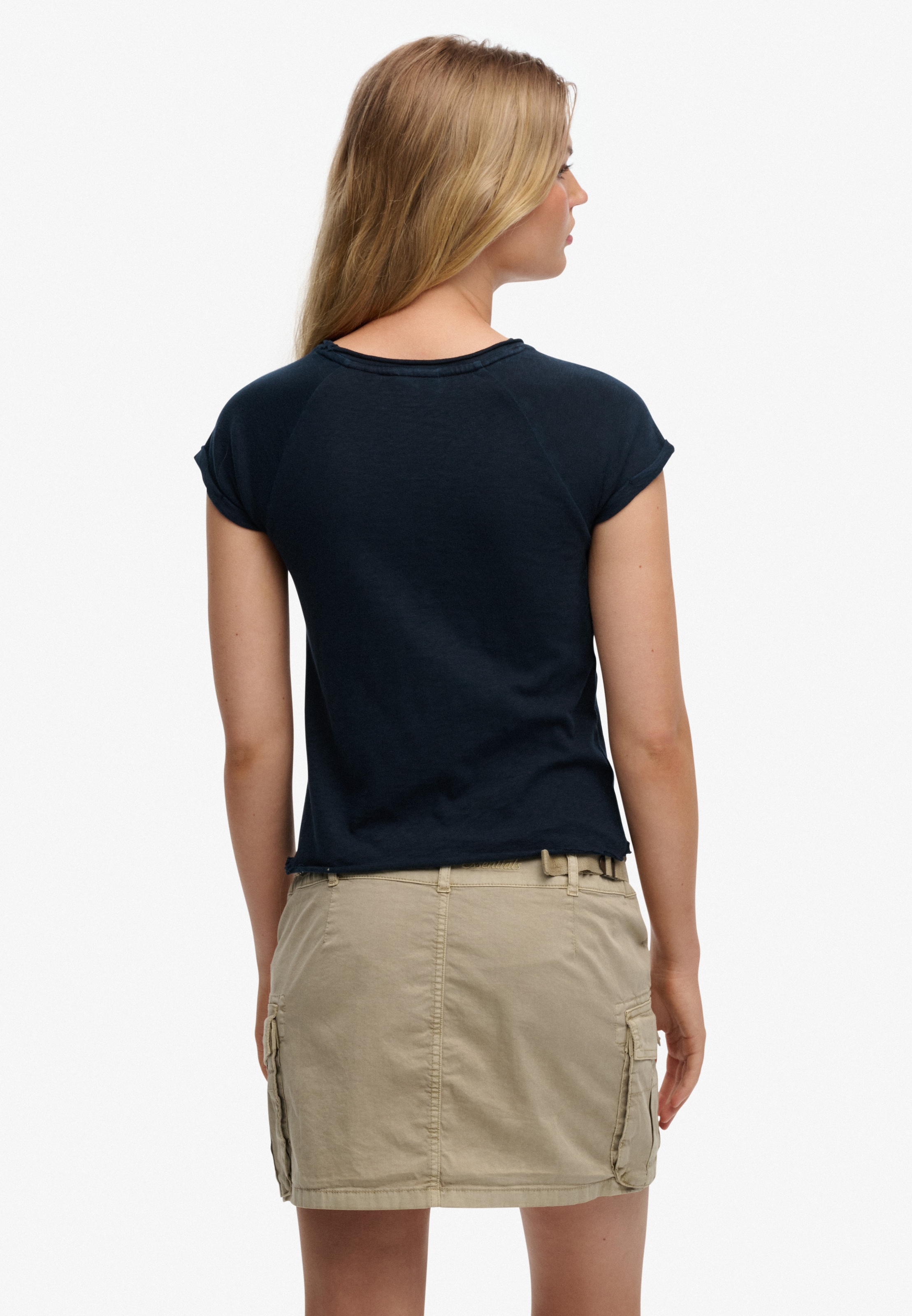 Superdry Kurzarmshirt »ATH ESS SLUB GRAPHIC TEE« Baumwolle, skinny fit