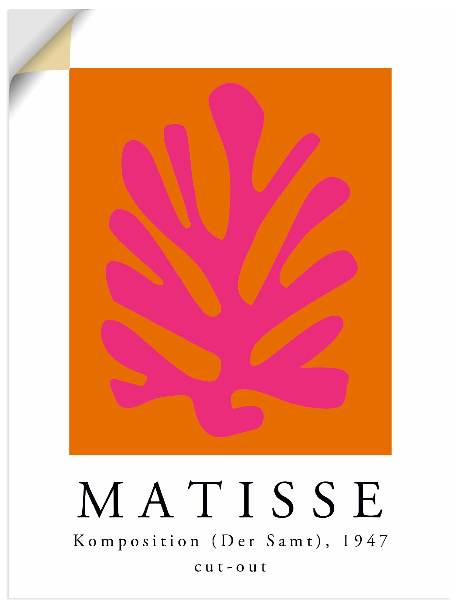 ARTland Matisse Composition Cut-out Pink Wall Decal 90x120cm