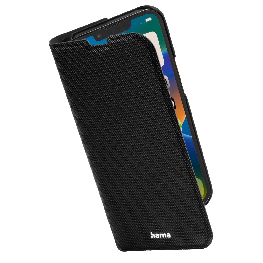 Hama Smartphone-Hülle »Booklet für Apple iPhone 14, Schwarz, schlankes Design«, iPhone 14, Mit Standfunktion und Einsteckfächer