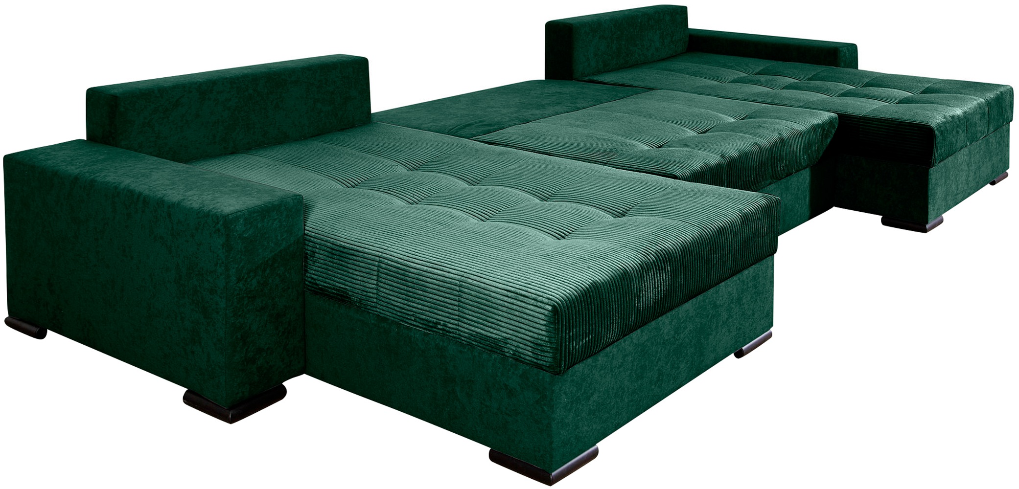 COLLECTION AB Wohnlandschaft »XXXL-Josy Relax U-Form Breite 352 cm, mit 2 gleich großen Recamieren«, inkl. Bettfunktion, Bettkasten, mit 4 Rückenkissen in zwei Größen