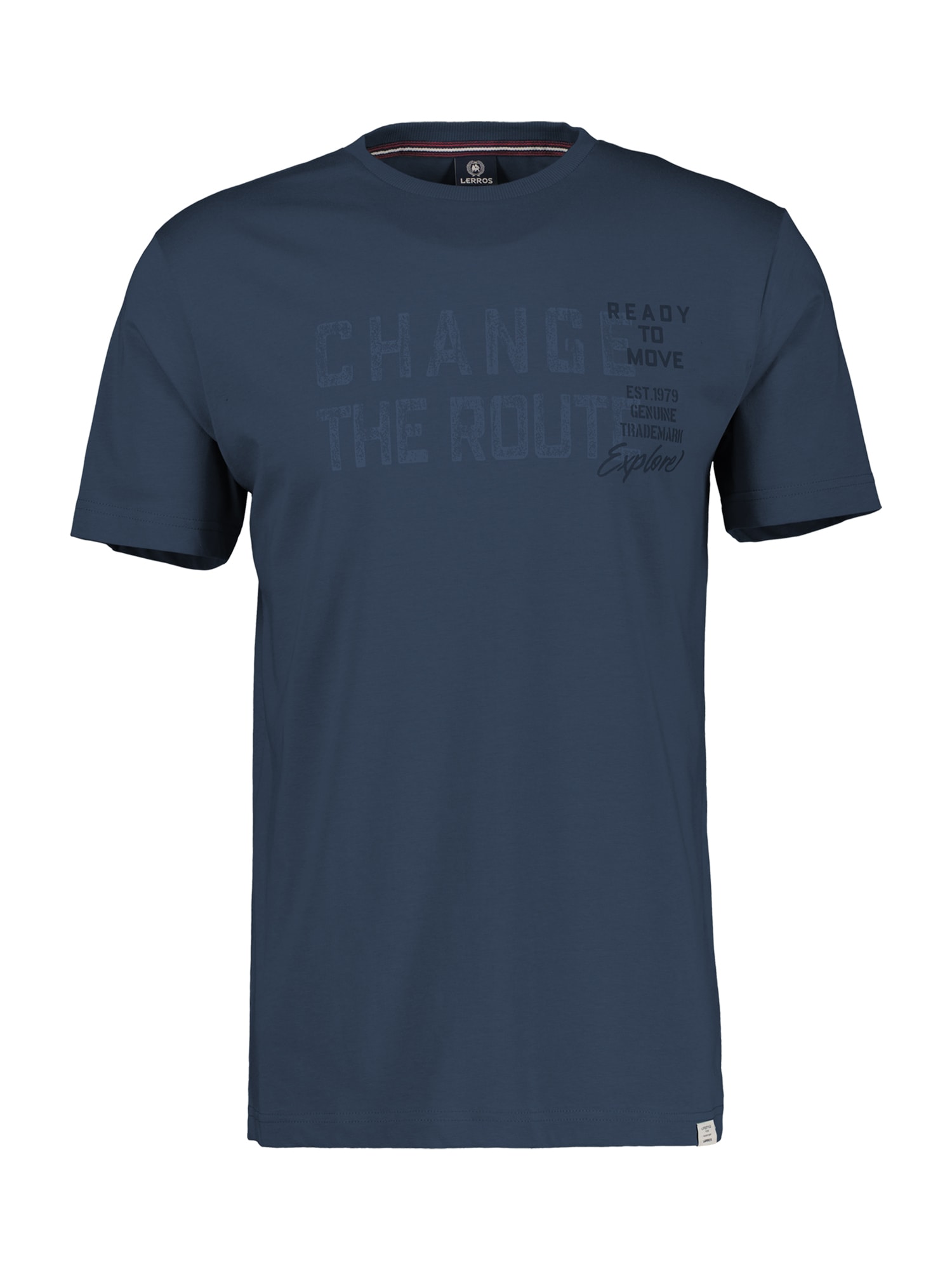 LERROS T-Shirt »LERROS Unifarbenes T-Shirt mit Print«