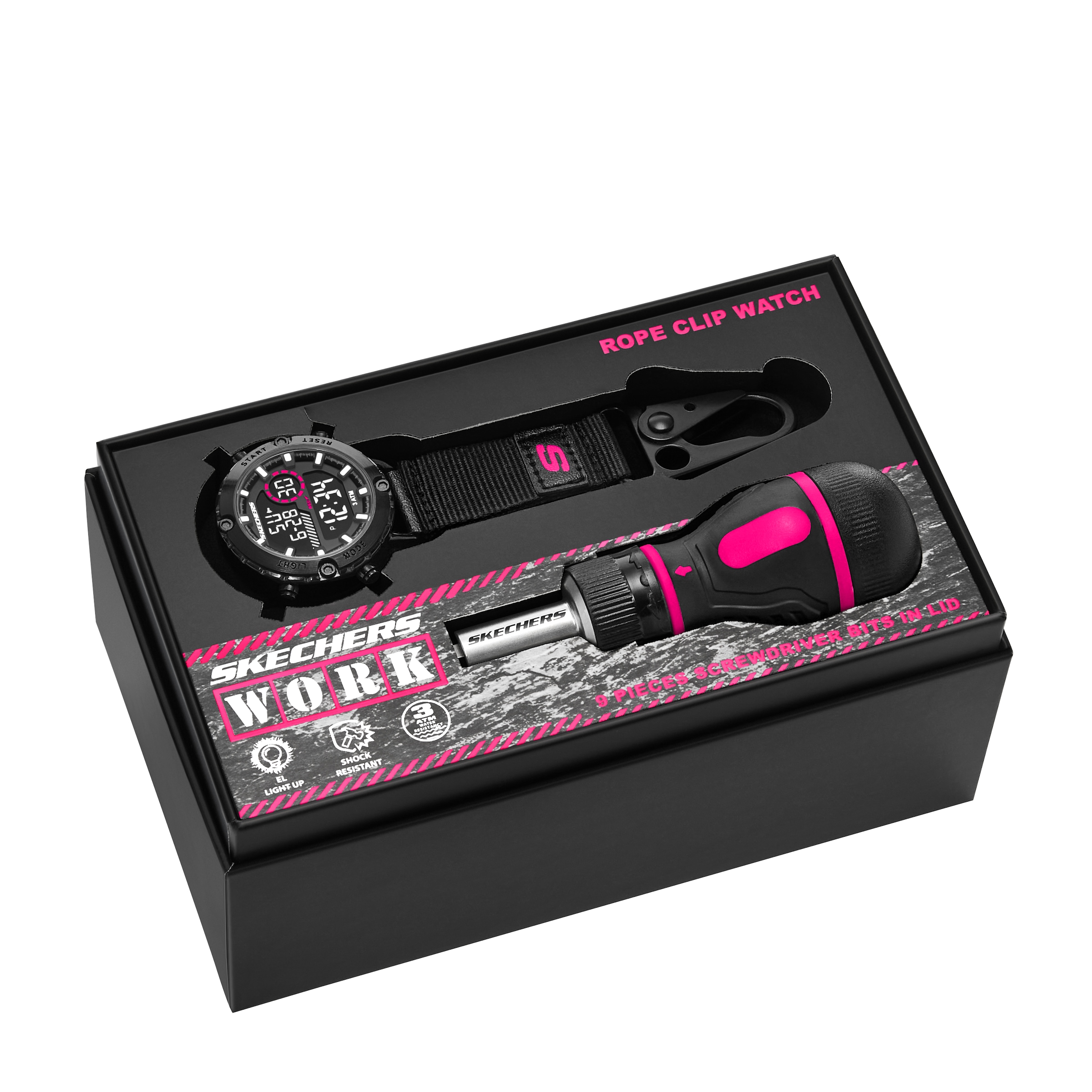 Skechers Chronograph »Screwdriver Set« Quarzuhr, Armbanduhr, Ideal auch als Geschenk, digital, Tag, Wochentag