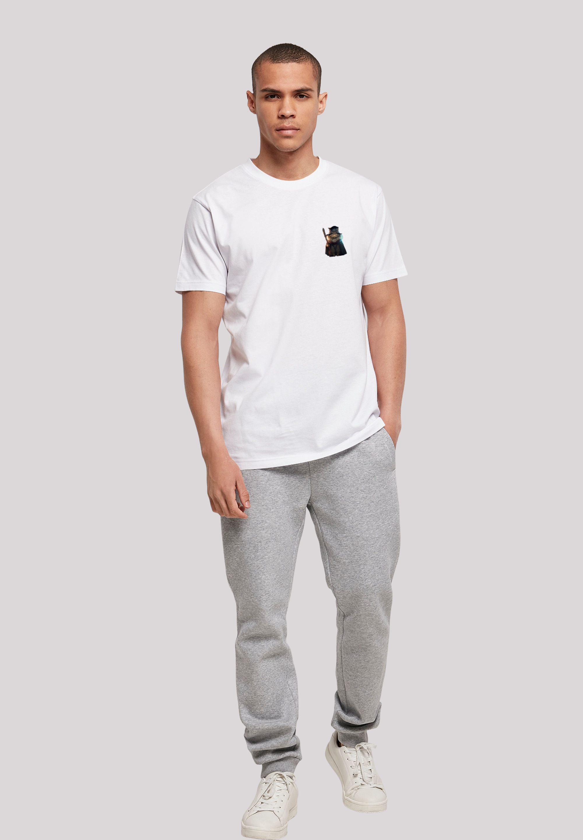 F4NT4STIC T-Shirt »Wizard Cat TEE UNISEX«, Print