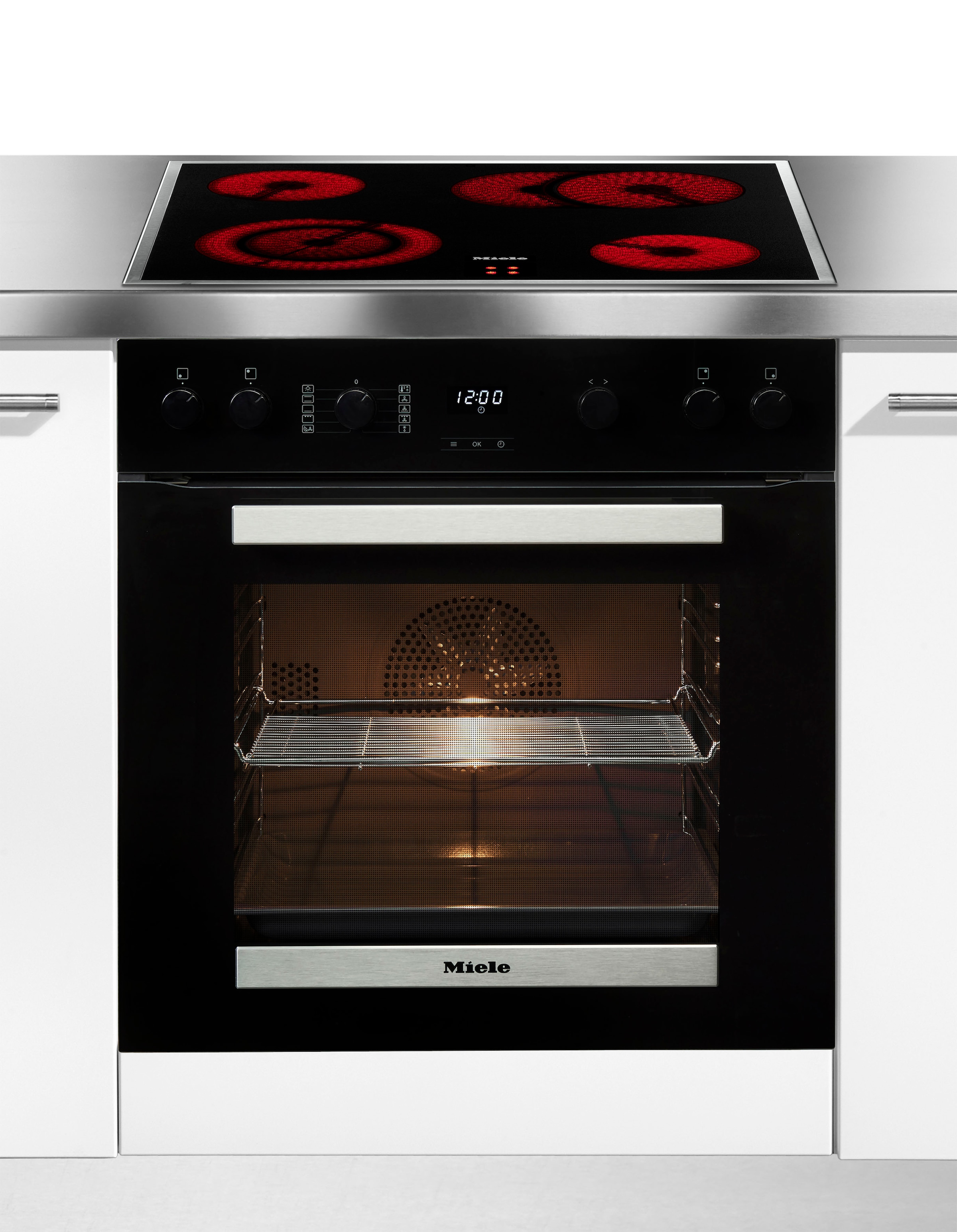 Miele Elektro-Herd-Set "H 2455 E ACTIVE" Herd-Set - Kombination aus Herd und flexibel nutzbarem Kochfeld