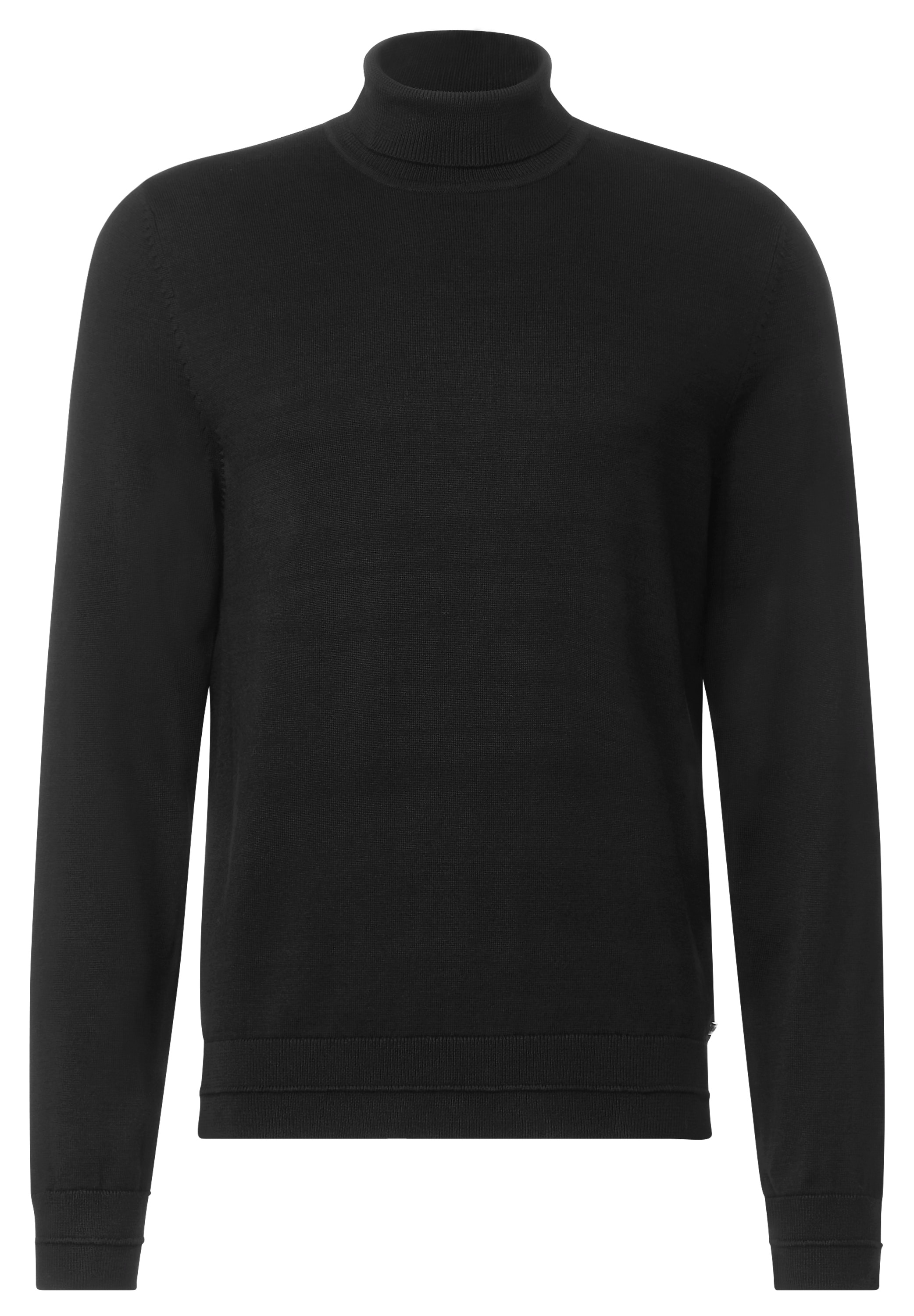 STREET ONE MEN Stehkragenpullover, in Melange Optik