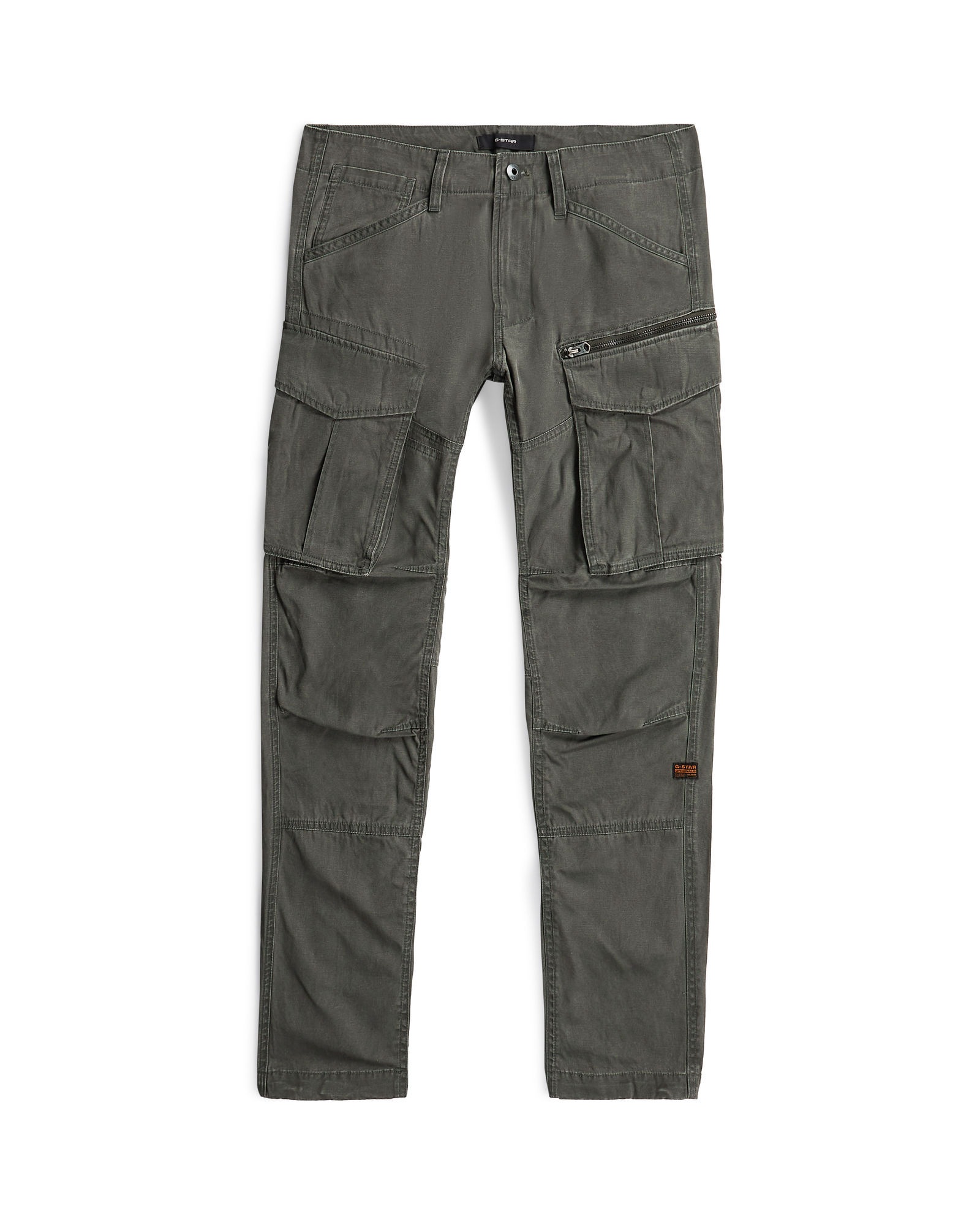 Cargohose G-STAR "Rovic Zip 3D Regular Tapered Hose", Herren, Gr. 33, Länge 32, asfalt, elephant skin, Obermaterial: 100% Baumwolle, Hosen Cargohose 2