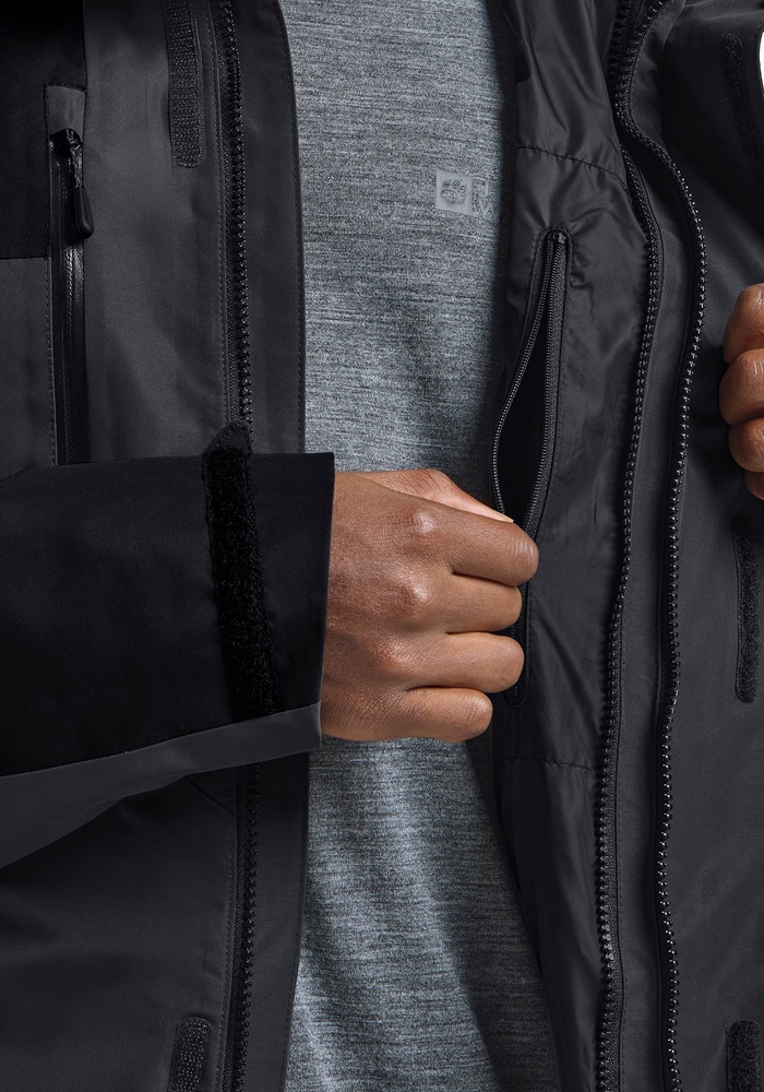 Funktionsjacke JACK WOLFSKIN "JASPER 2L JKT M", Herren, Gr. L (52), grau (phantom), Obermaterial: 100% Polyester. Futter: 100% Polyester, Jacken Funktionsjacke 2