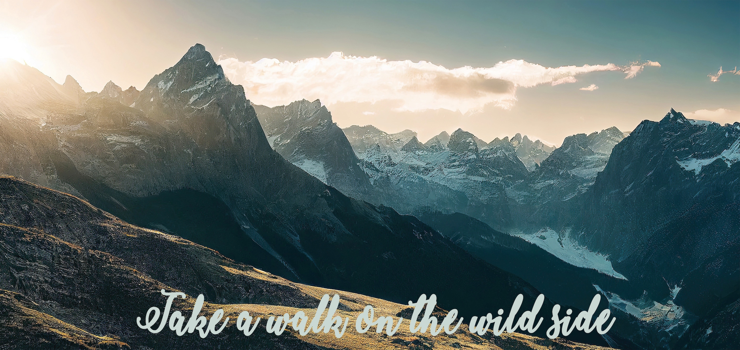Bönninghoff Leinwandbild, Berge-Berge & Alpenbilder-Landschaft-Landschaften-Natur-Sonnenaufgang-Sonnenaufgang & -untergang-Bilder vom Sonnenuntergang & -aufgang-Sprüche-Sprüche & Texte, (1 St.)