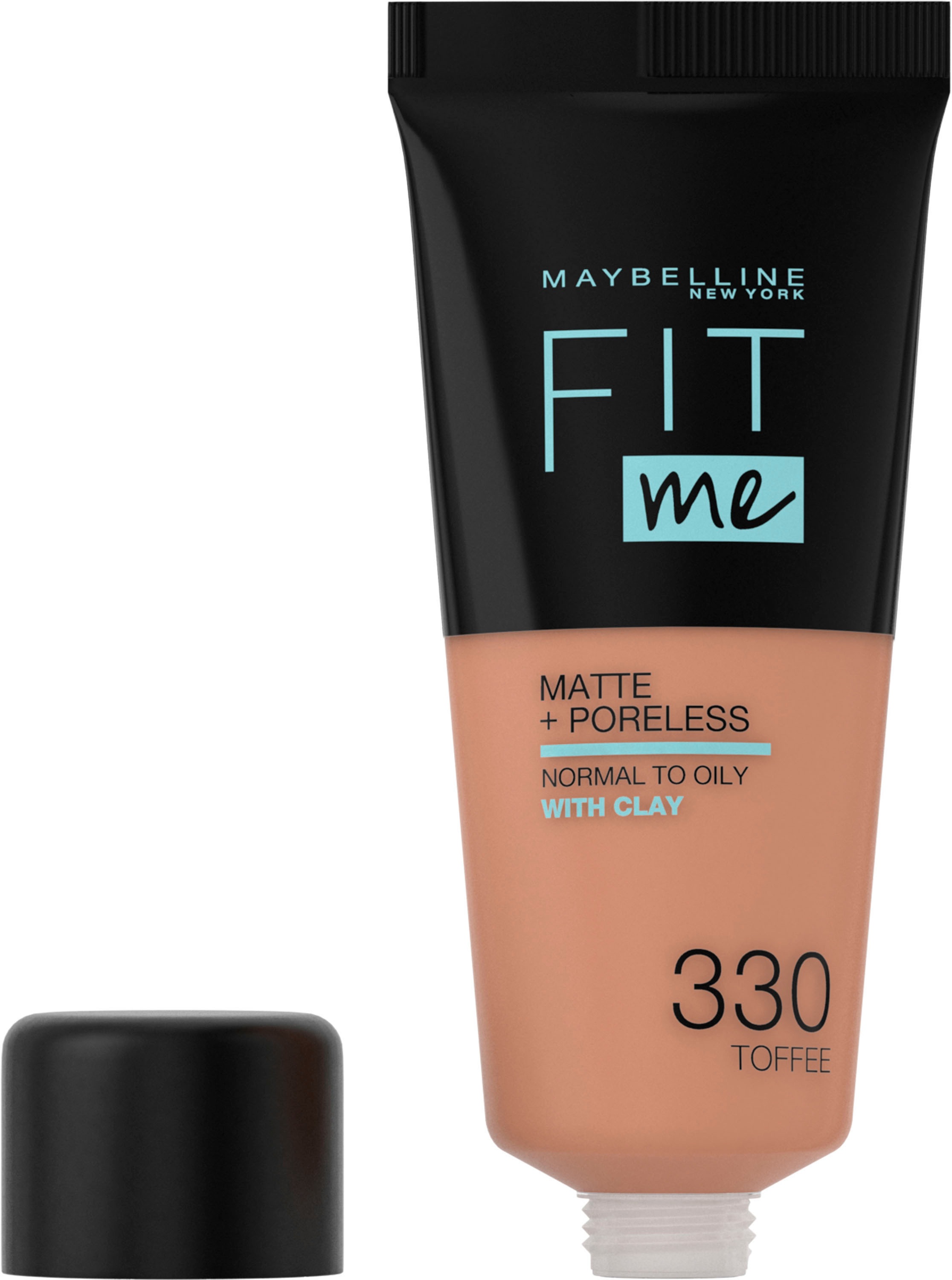 MAYBELLINE NEW YORK Foundation »Fit Me! Matte + Poreless Make-Up«, mit langanhaltender Formel