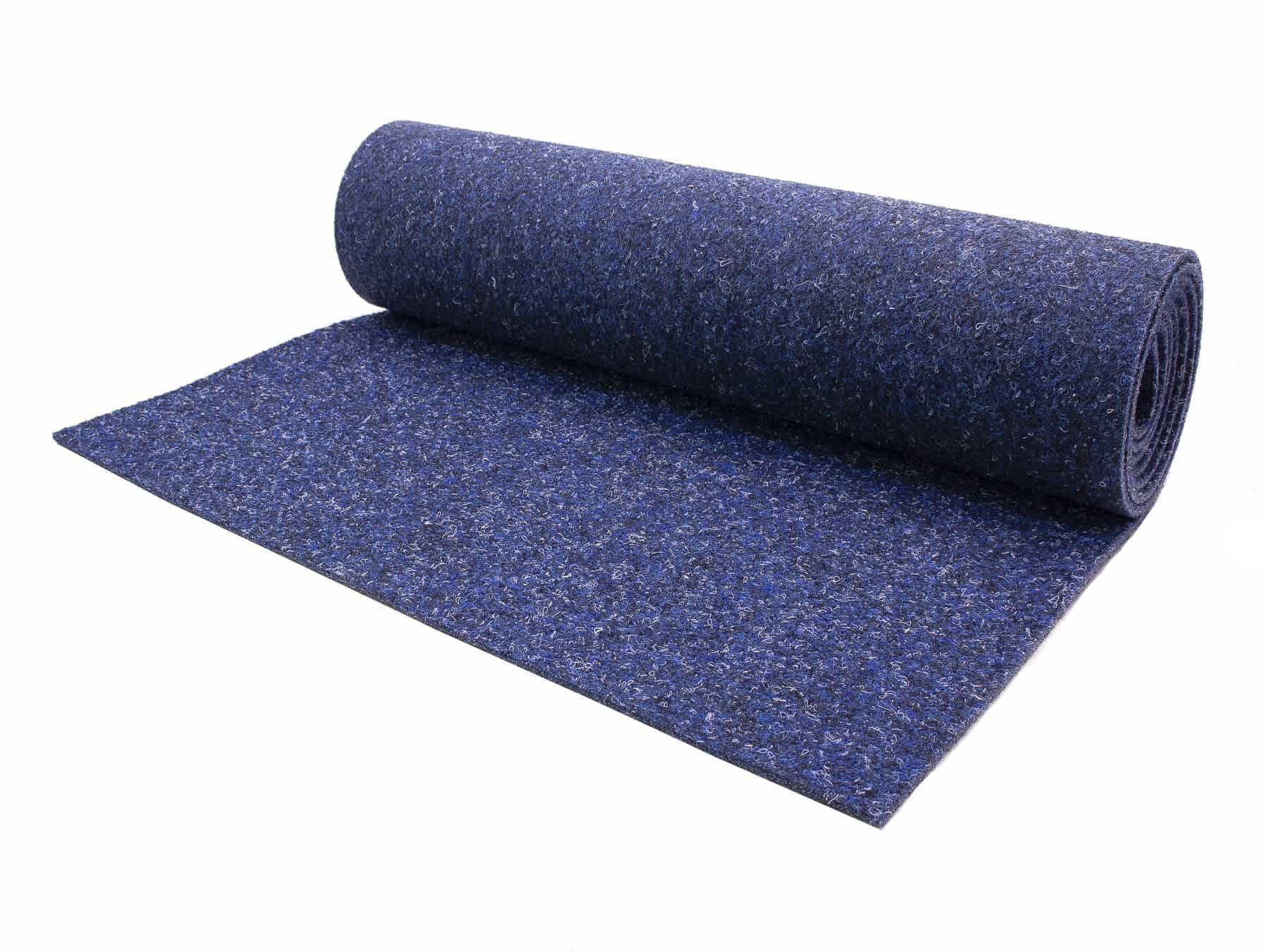 Nadelvliesteppich "MERLIN, Made in Netherlands", blau (dunkelblau), B:200cm H:5,2mm L:800cm, Nadelfilz, PRIMAFLOR-IDEEN IN TEXTIL, Teppiche, Flachgewebe, Nadelvlies, meliert, besonders robust & strapazierfähig