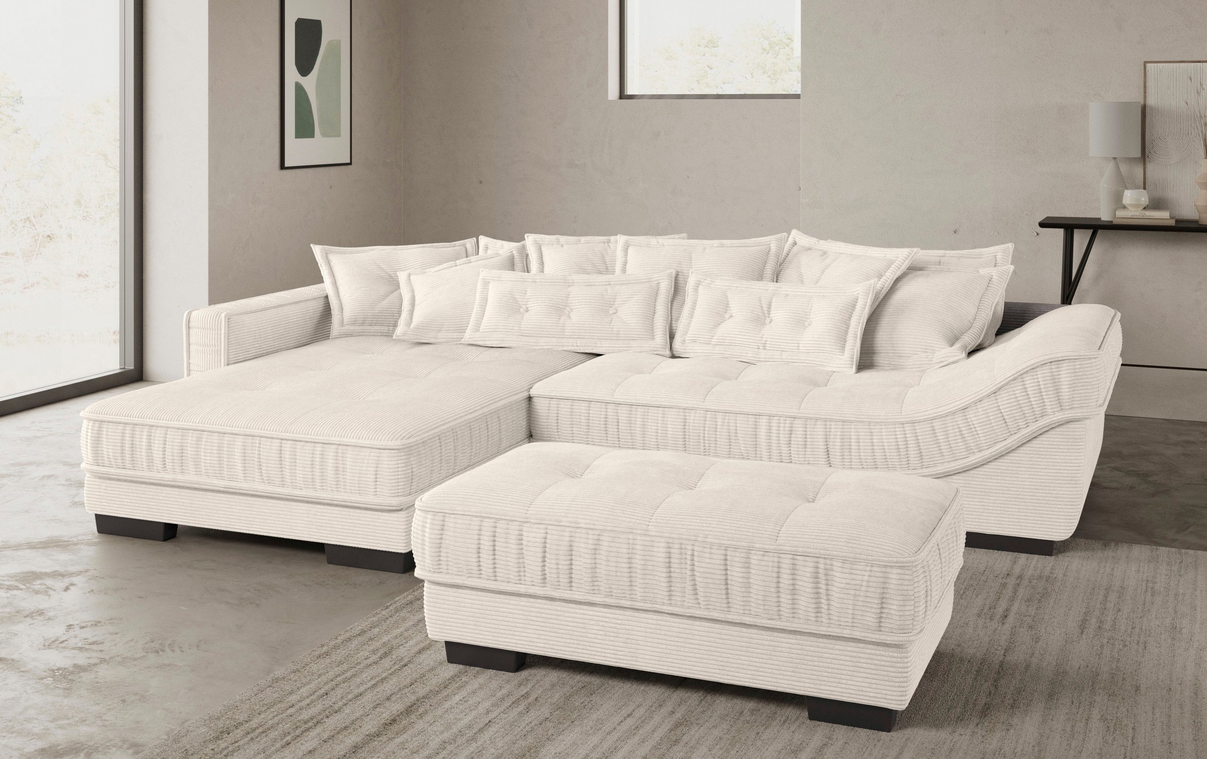 Mr. Couch Ecksofa »Diwan II DuraFlex L-Form«, DuraFlex-Kaltschaumpolsterung, bis 140 kg, 4 Bezugsqualitäten