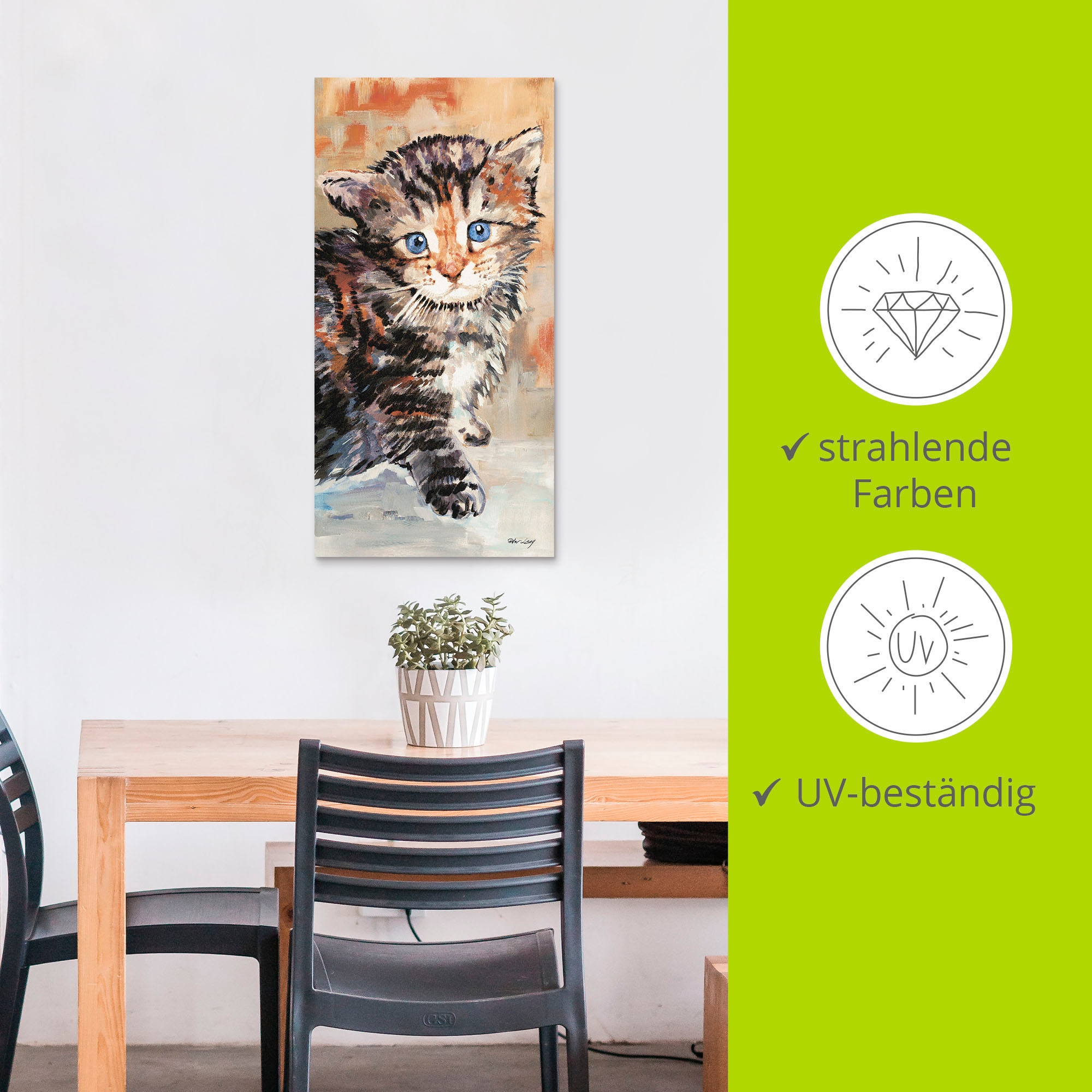 Artland Wandbild »Katze«, Haustiere, (1 St.), als Alubild, Outdoorbild, Wandaufkleber in verschied. Größen