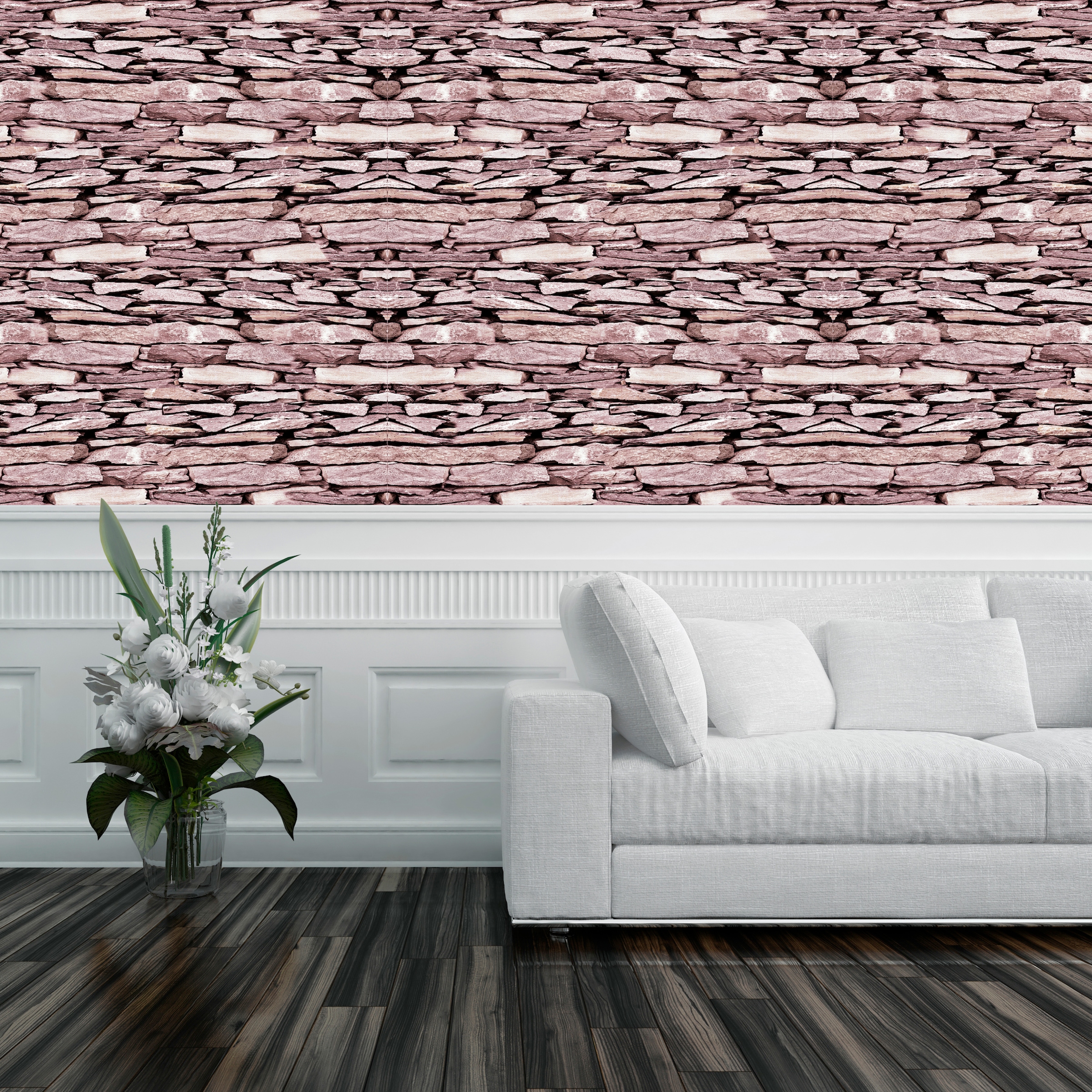 queence Vinyltapete »Yoaph«, bedruckt-clean-unifarben-minimalistisch-Abriebeffekte-Steinoptik, 90x250cm, selbstklebend, kinderleichte Anbringung, Sticker