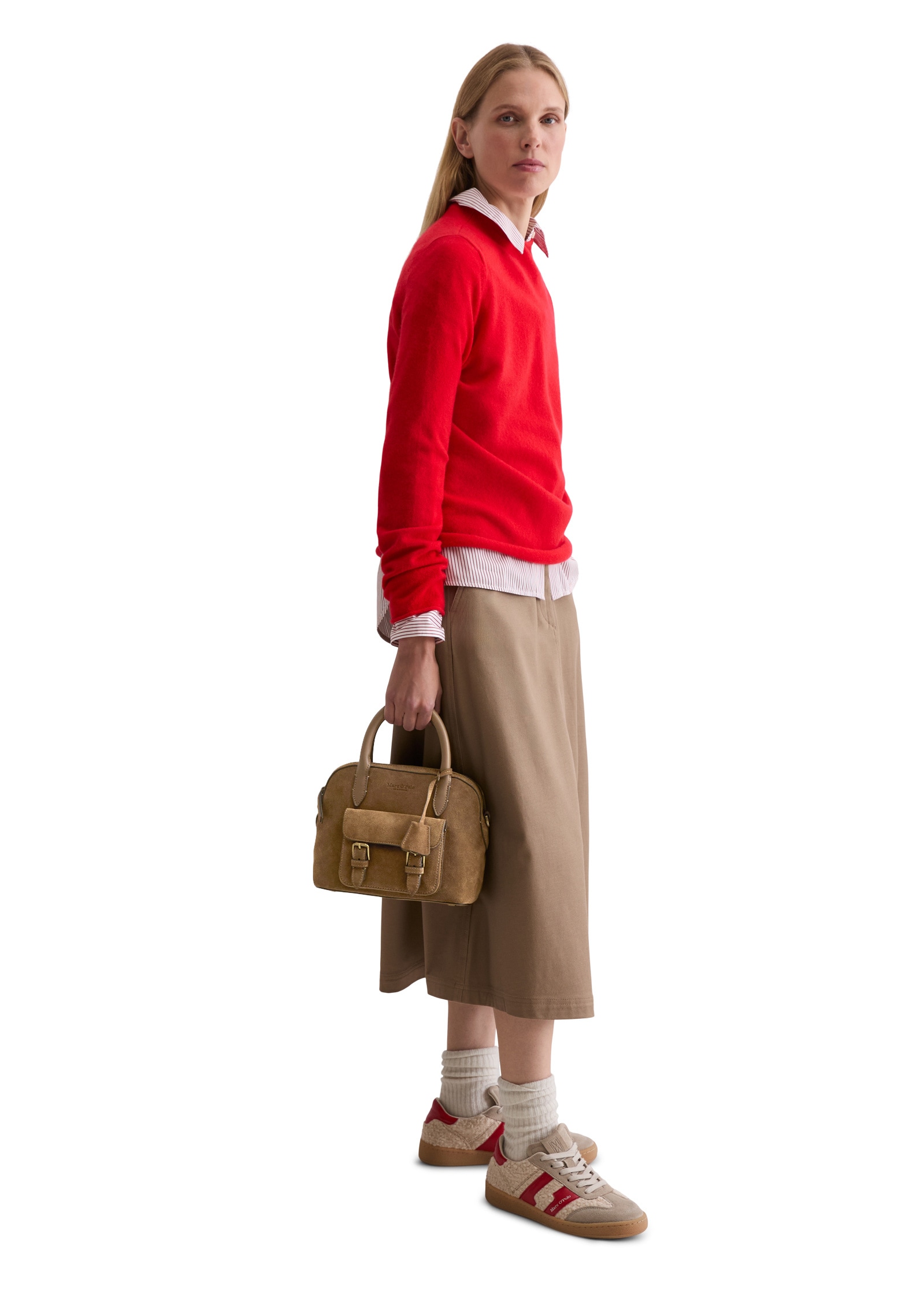 Marc O'Polo Umhängetasche »aus softem Velours-Rindleder«